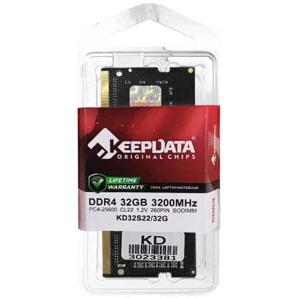 Keepdata Memória RAM para Notebook 32GB Keepdata KD32S22 32G DDR4 de 3200MHz