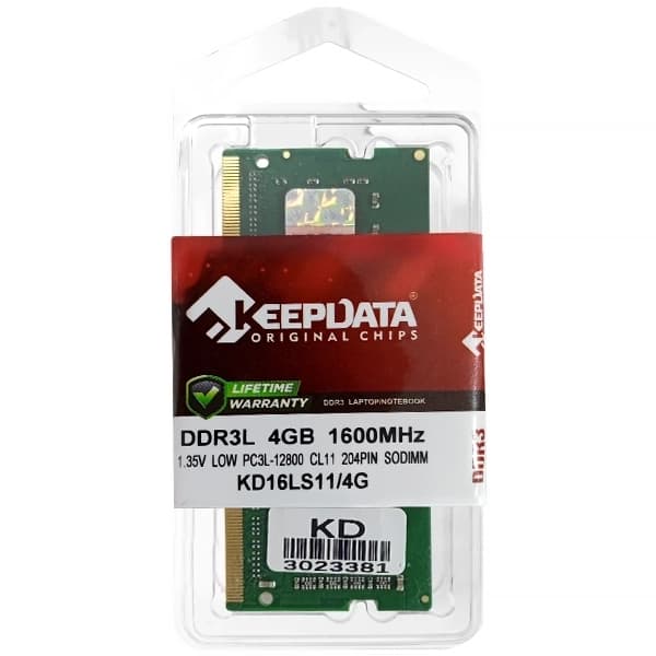 Keepdata Memória RAM para Notebook 4GB Keepdata KD16LS11 4G DDR3L de 1600MHz