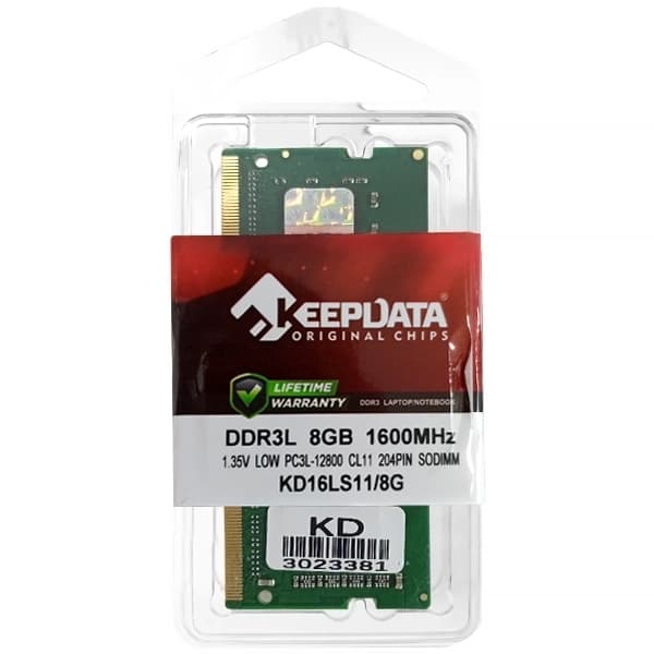 Keepdata Memória RAM para Notebook 8GB Keepdata KD16LS11 8G DDR3L de 1600MHz