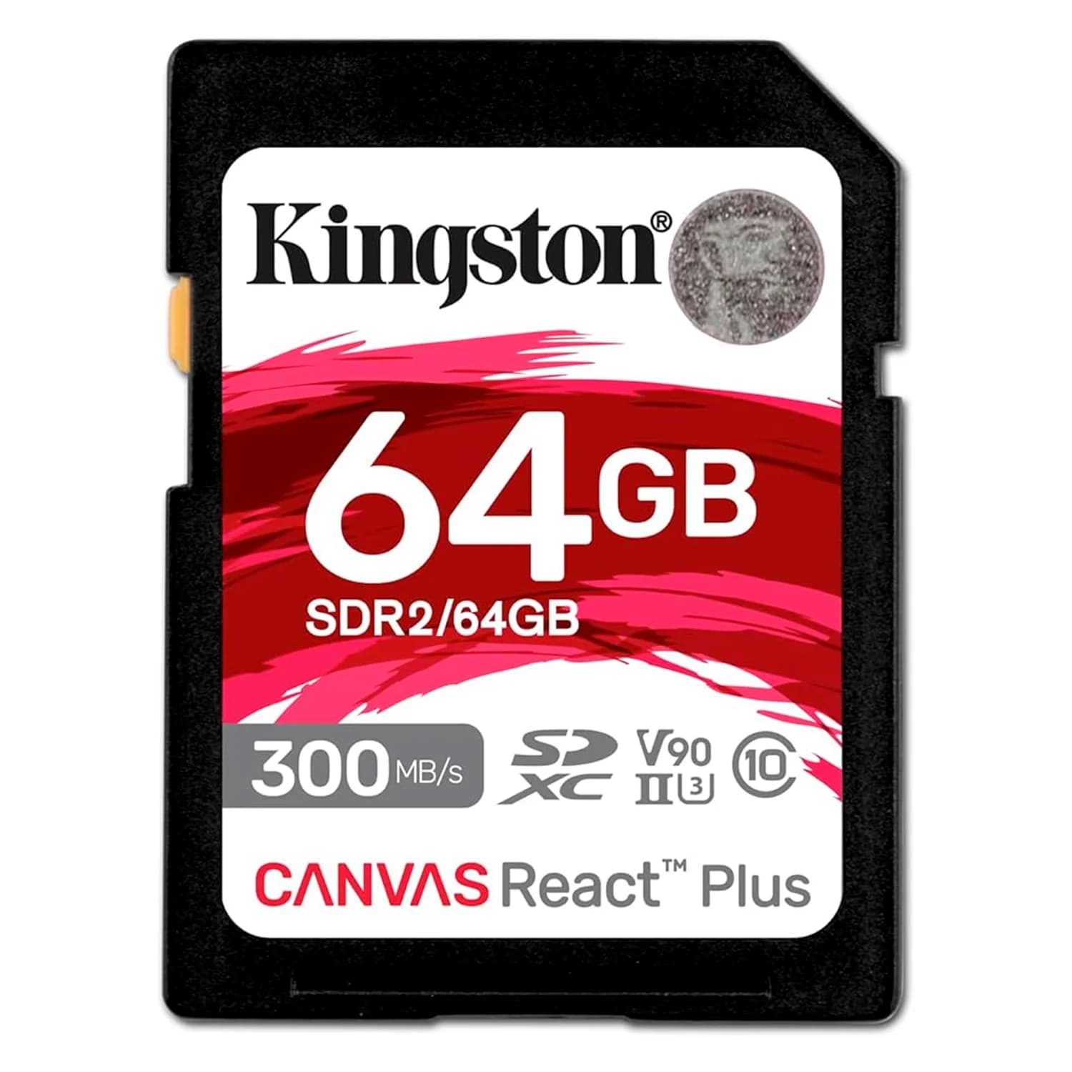 Kingston Cartão de Memória SD Kingston Canvas React Plus 64GB 300Mbs - SDR2/64GB