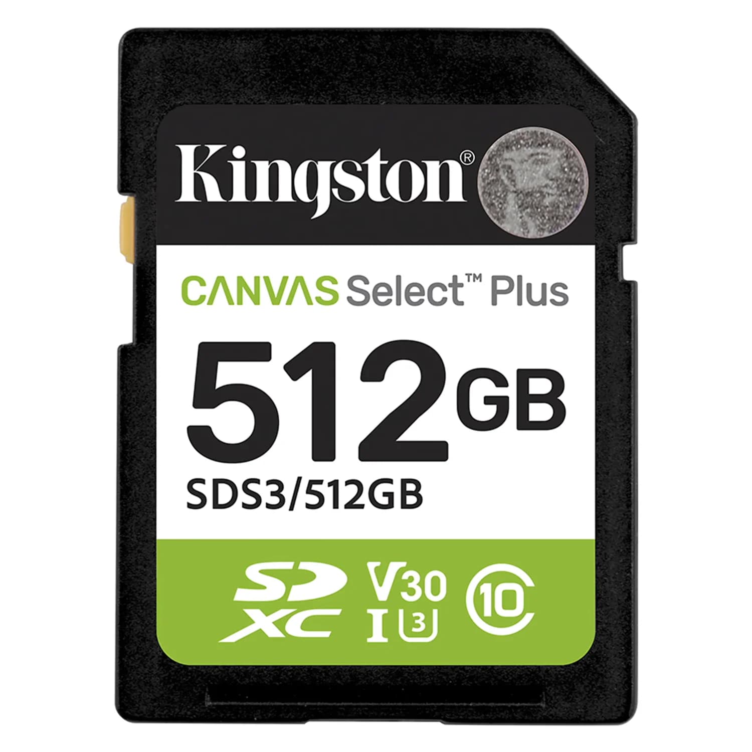 Kingston Cartão de Memória SD Kingston Canvas Select Plus 512GB 150Mbs - SDS3/512GB