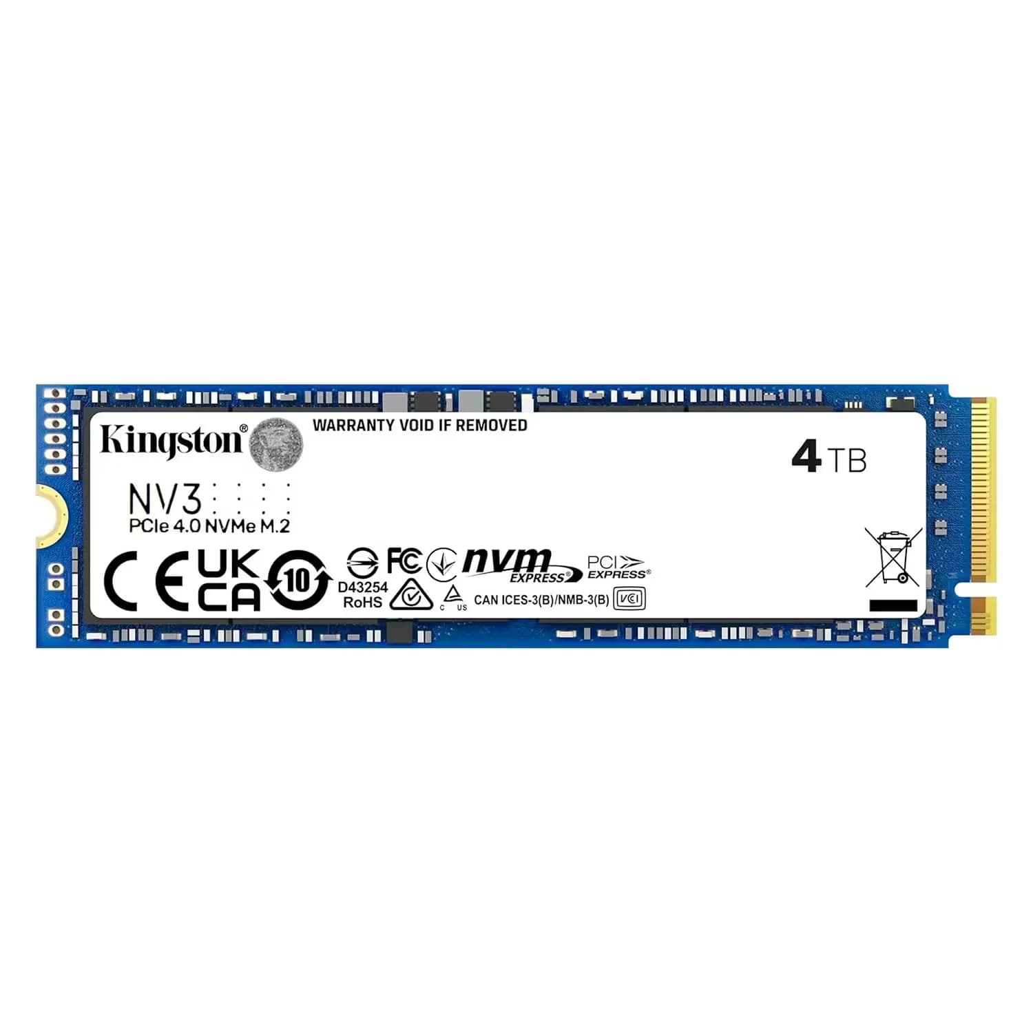 Acessório · Kingston SSD M.2 Kingston 4TB NVMe PCIe 4.0 - SNV3S/4000G