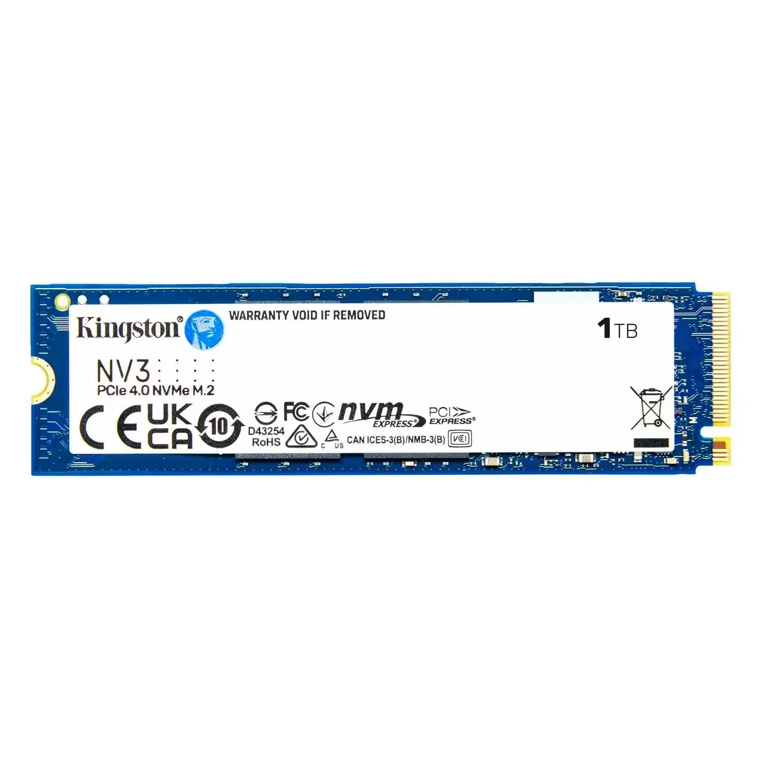 Acessório · Kingston SSD M.2 Kingston NV3 1TB NVMe PCIe 4.0 - SNV3S/1000G