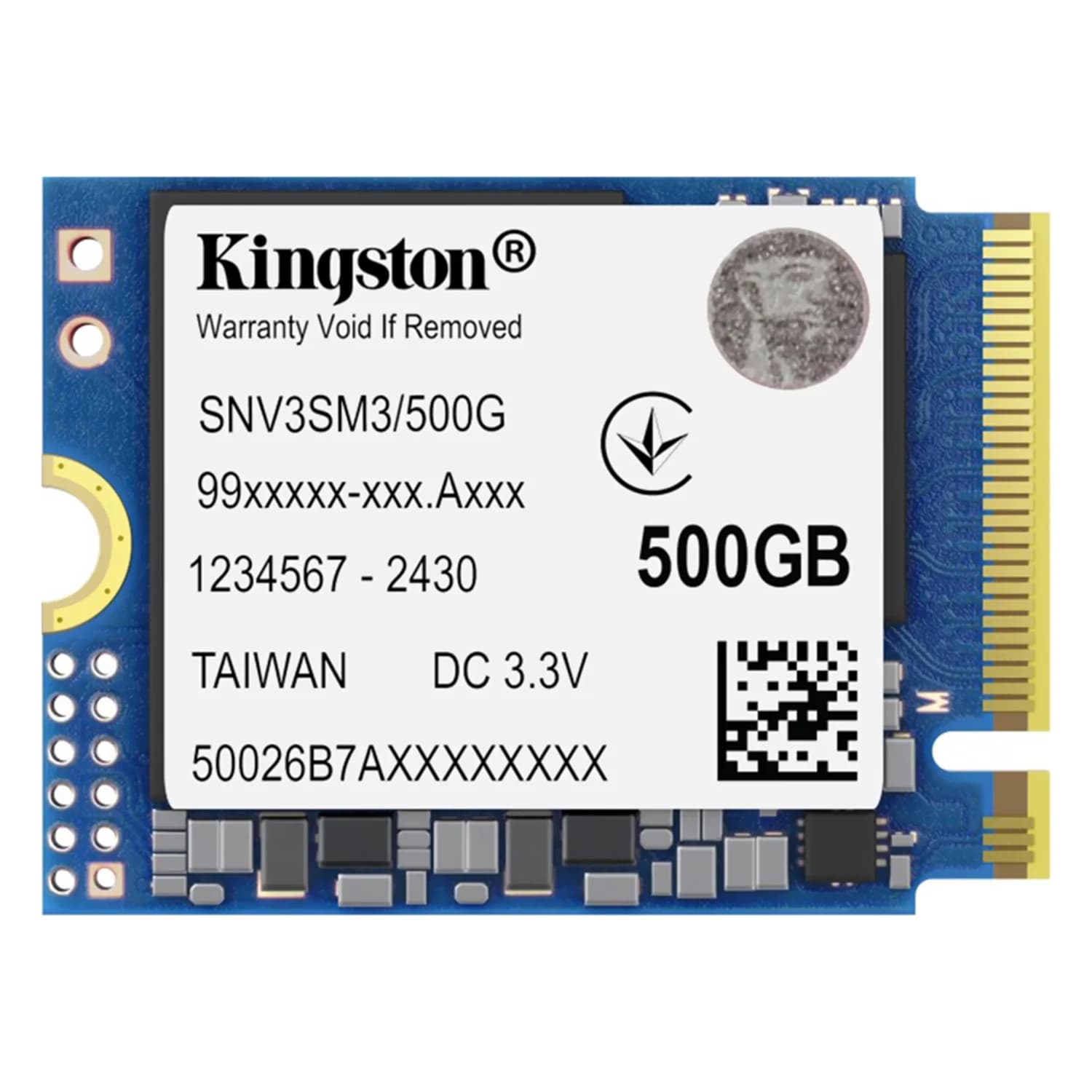 Acessório · Kingston SSD M.2 Kingston NV3 500GB NVMe PCIe Gen 4 - SNV3SM3/500G