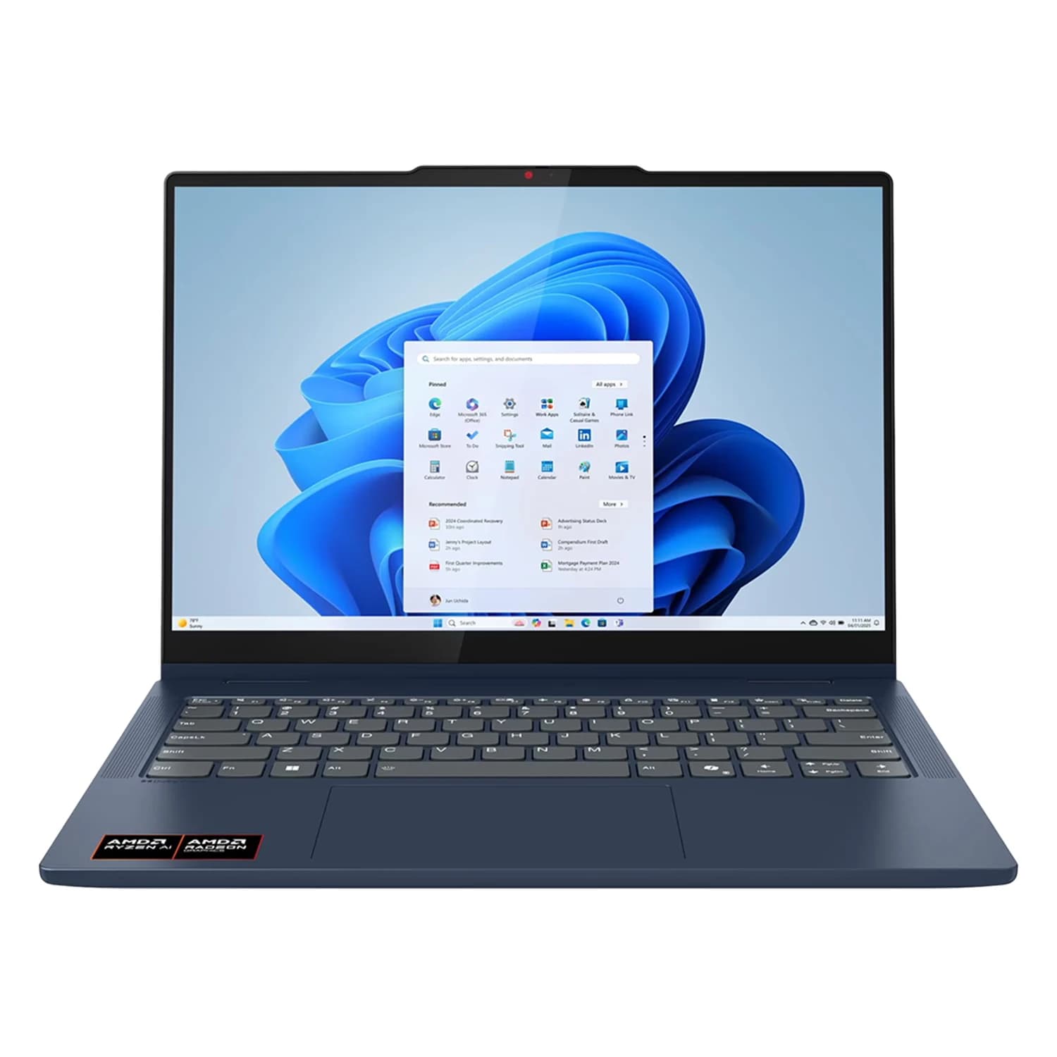 Lenovo Notebook Lenovo Ideapad AMD Ryzen AI 7-350 16GB RAM 1TB SSD Tela 14" Windows 11 Inglês Azul - 83KT001YUS