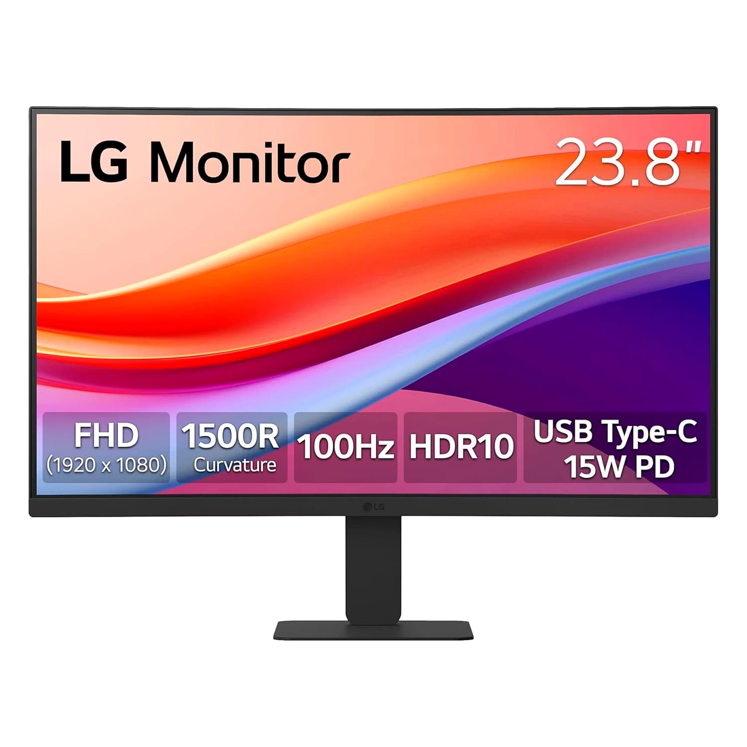 Acessório · Lg Monitor LG 24U421A-B 24" Full HD Curvo 100Hz HDMI USB-C - Preto