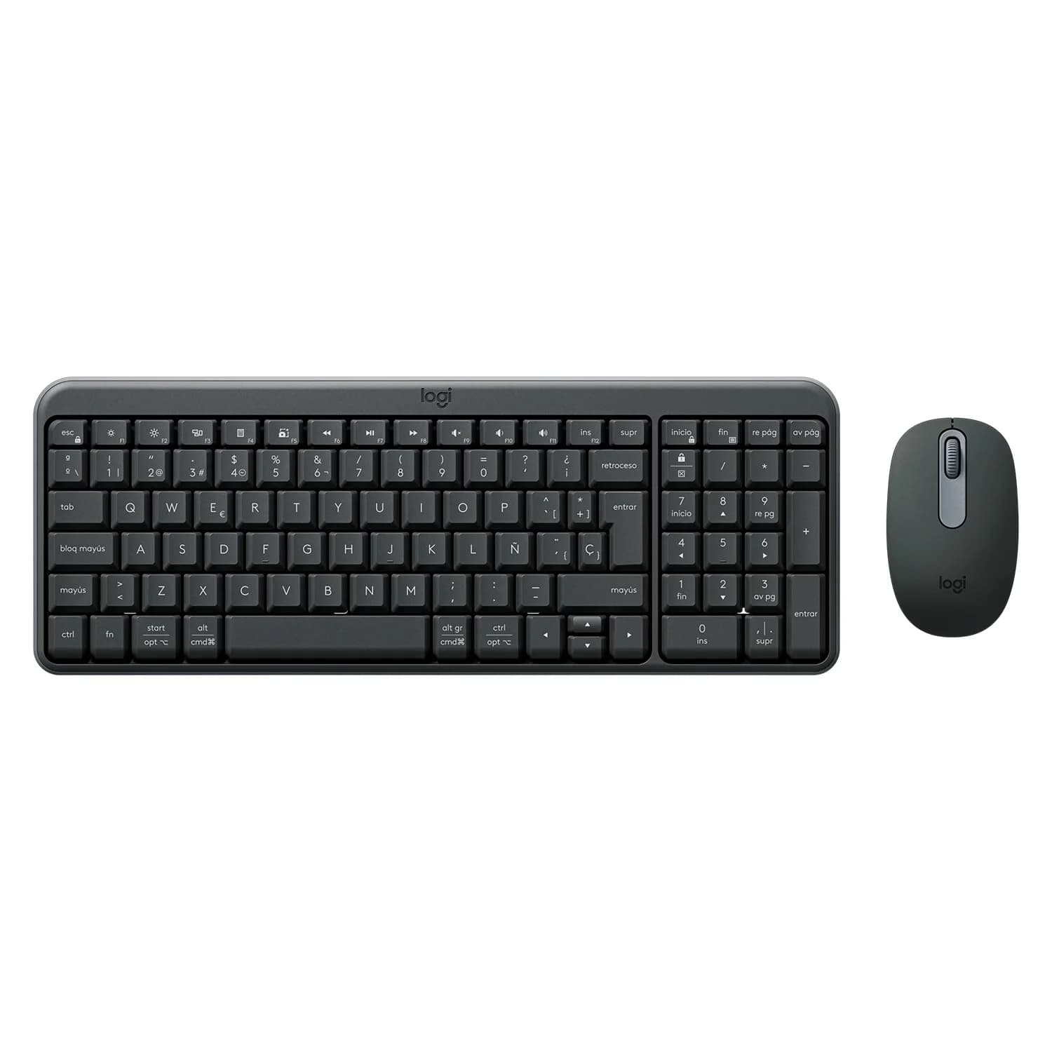 Logitech Kit Teclado e Mouse Logitech MK250 920-013513 Sem Fio Espanhol - Grafite