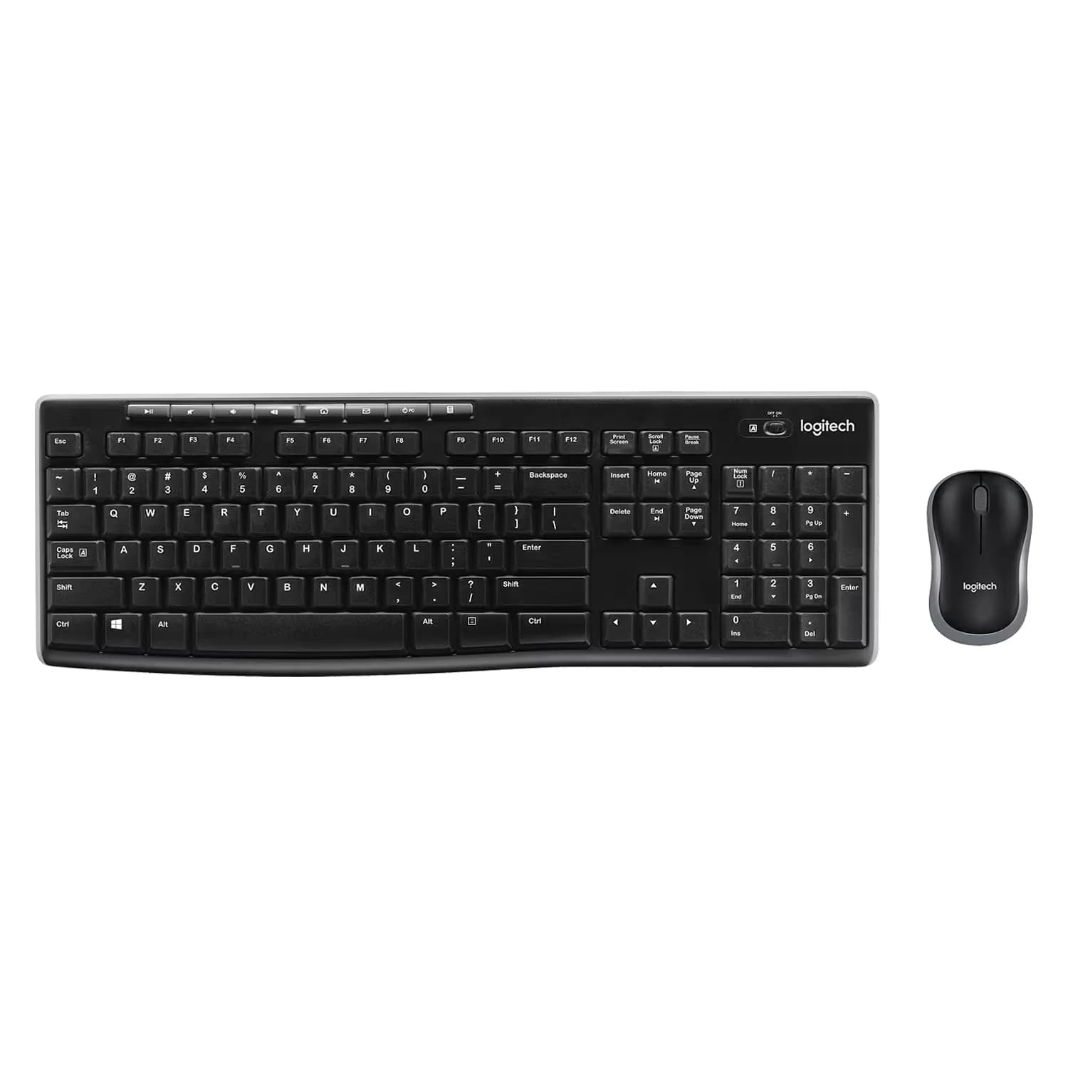 Logitech Kit Teclado e Mouse Logitech MK270 920-004432/4426 Sem Fio Espanhol - Preto