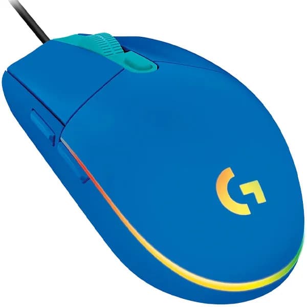 Logitech Mouse Gaming Logitech G203 USB até 8.000 DPI com Backlight RGB - Azul