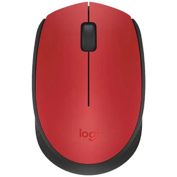 Logitech Mouse Sem Fio Logitech M170 até 1.000 DPI - Vermelho Preto