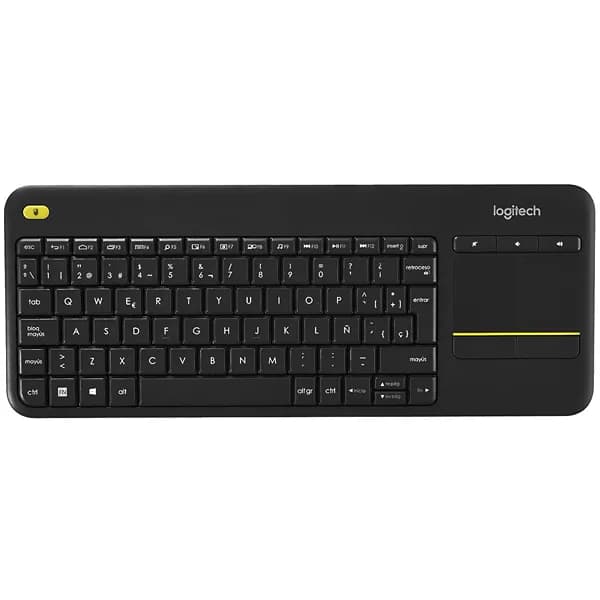 Logitech Teclado Sem Fio Logitech K400 Plus USB Espanhol com Touchpad - Preto