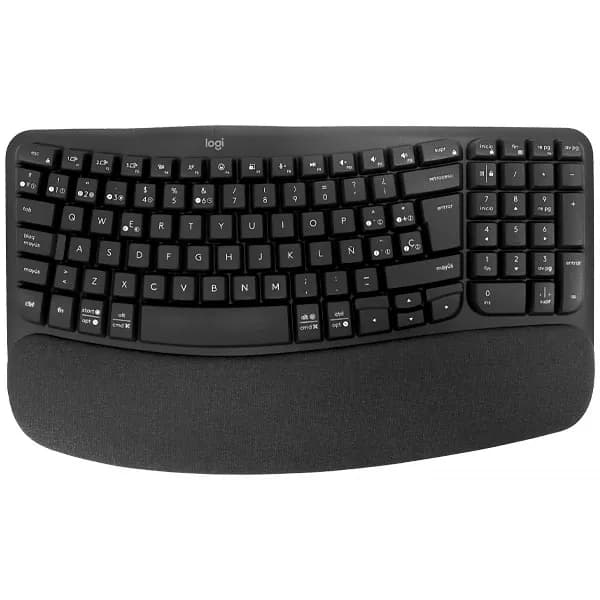 Logitech Teclado Sem Fio Logitech Wave Keys B com Bluetooth Espanhol - Cinza