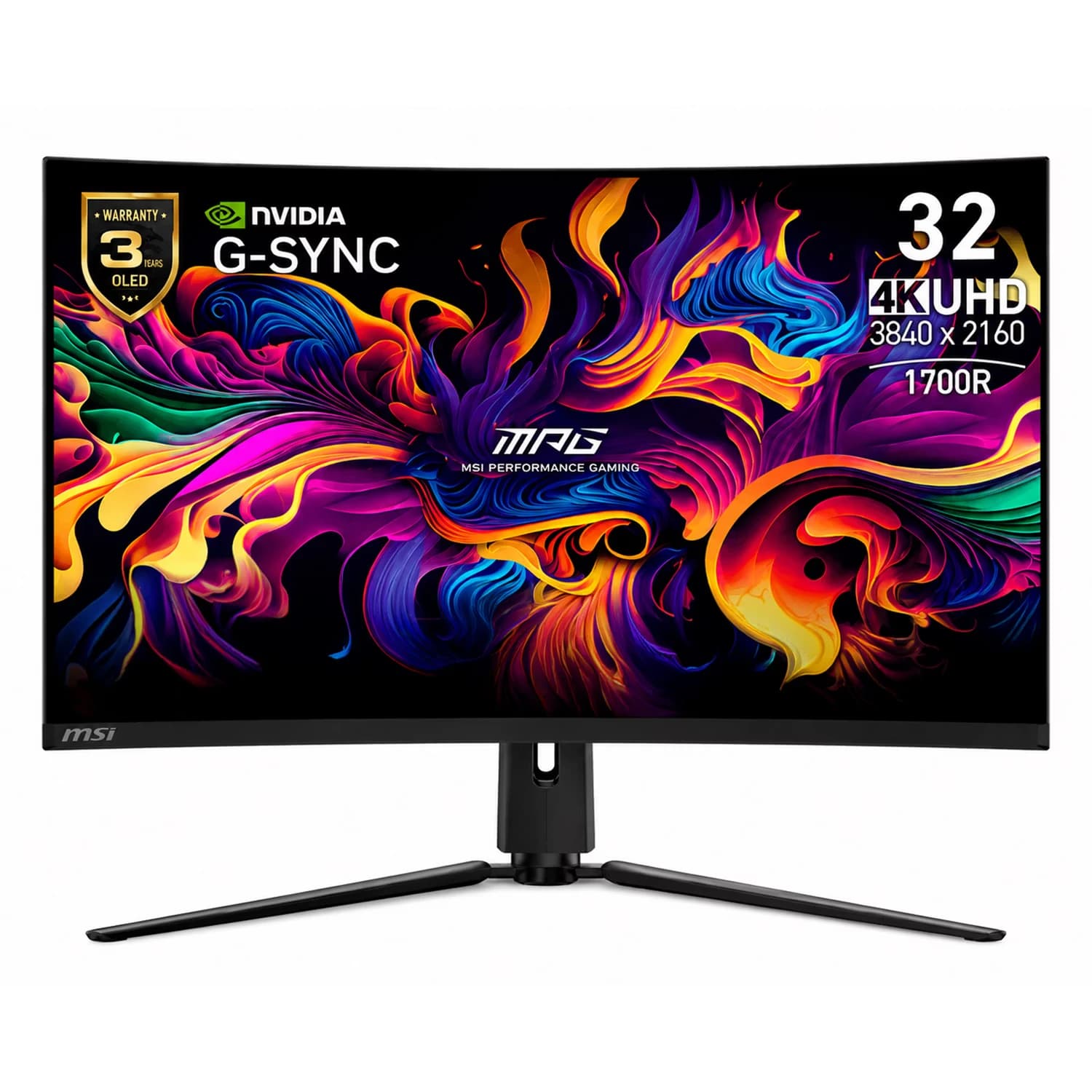 Acessório · Monitor Gamer MSI MPG 321CURX 32" 4K Ultra HD Curvo 250Hz OLED - Preto