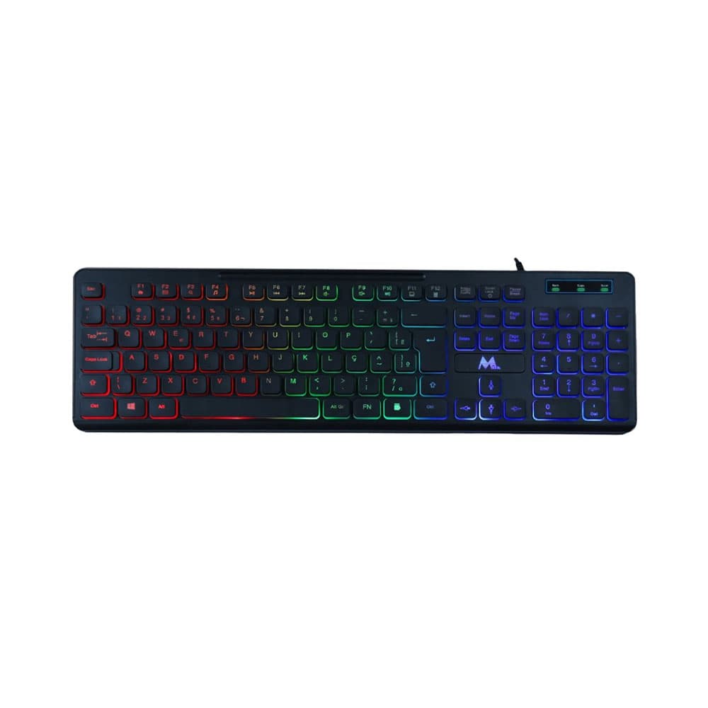 Mtek Teclado Mtek Kb 7269 Lr Pt Retroiluminado Usb Negro