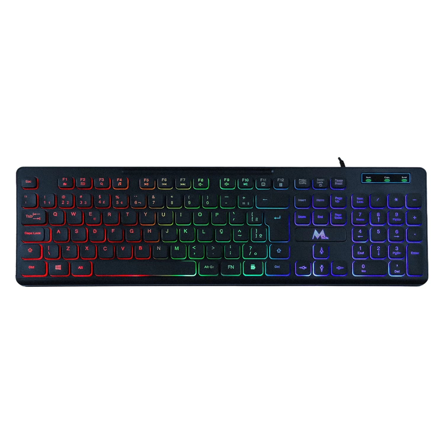 Mtek Teclado Mtek KB-7269LR USB Português RGB - Preto