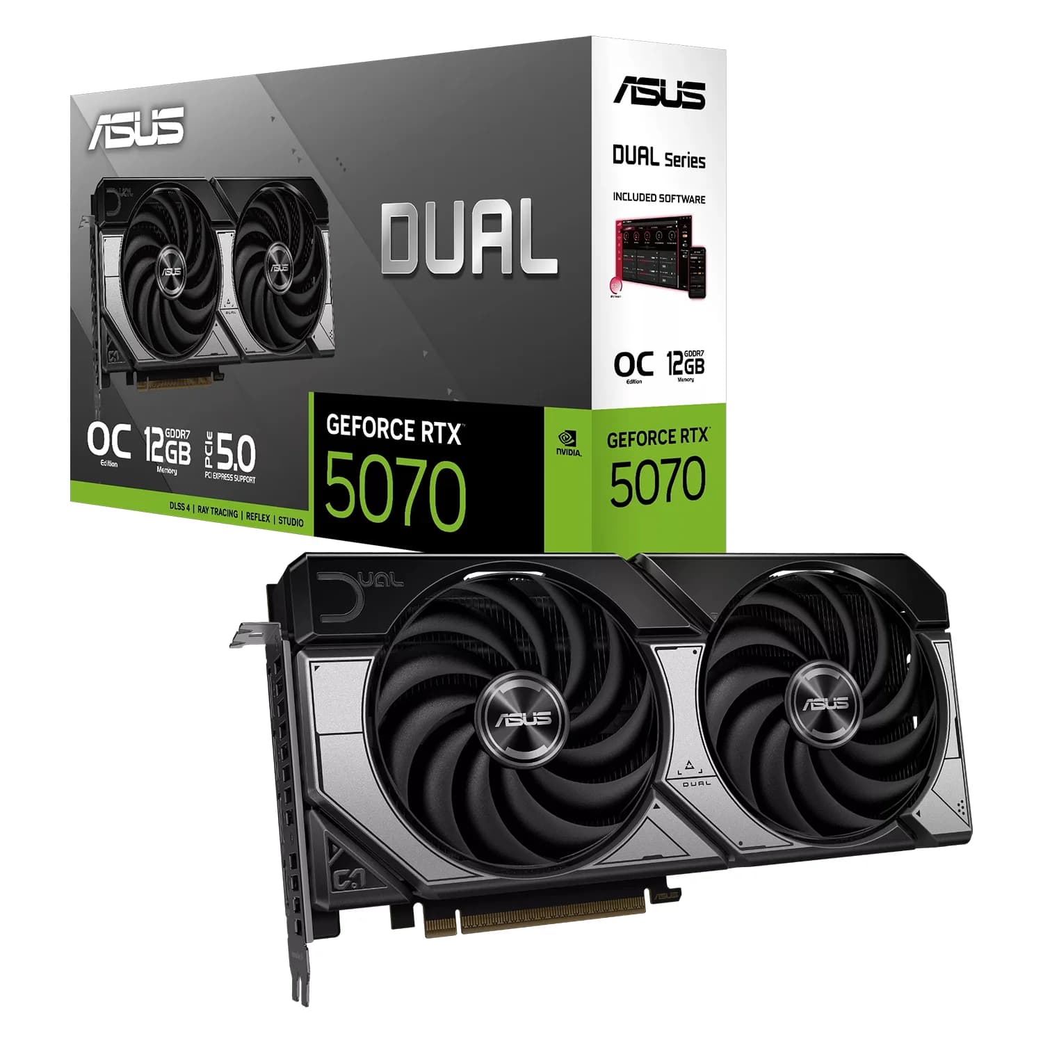 NVIDIA Placa de Vídeo Asus Dual NVIDIA GeForce RTX-5070 12GB GDDR7 - DUAL-RTX5070-12G