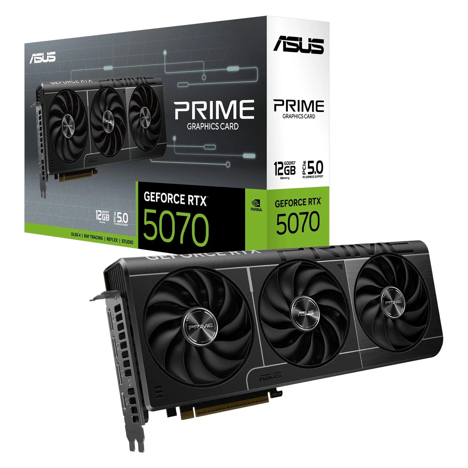 NVIDIA Placa de Vídeo Asus Prime OC NVIDIA GeForce RTX 5070 12GB GDDR7 - PRIME-RTX5070-12G