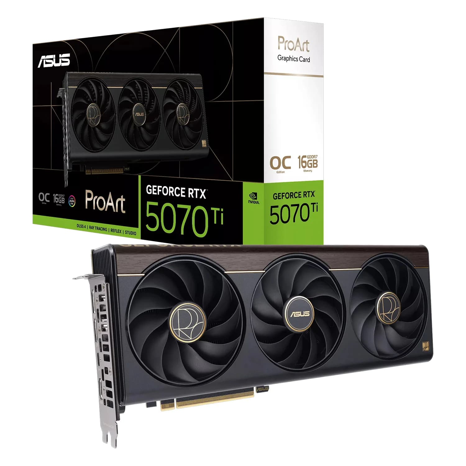 NVIDIA Placa de Vídeo Asus ProArt OC Edition NVIDIA GeForce RTX-5070Ti 16GB GDDR7 - PROART-RTX5070TI-O16G
