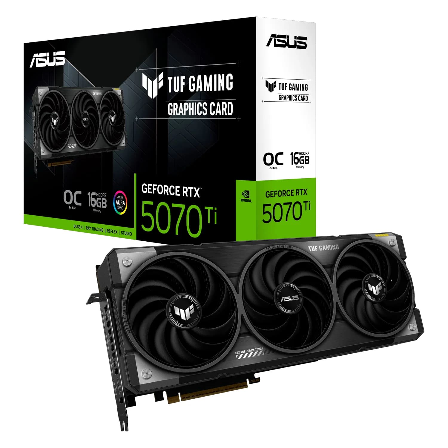 NVIDIA Placa de Vídeo ASUS Tuf Gaming NVIDIA GeForce RTX 5070Ti 16GB GDDR7 - O16G-GAMING-TUS