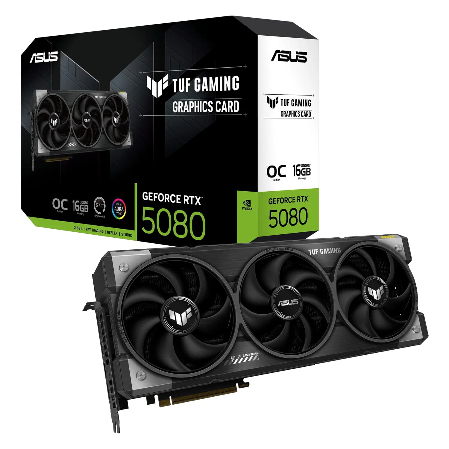 NVIDIA Placa de Vídeo Asus TUF Gaming NVIDIA GeForce RTX 5080 16GB GDDR7 - GAMING-TUF O16G-GAMING-TUF