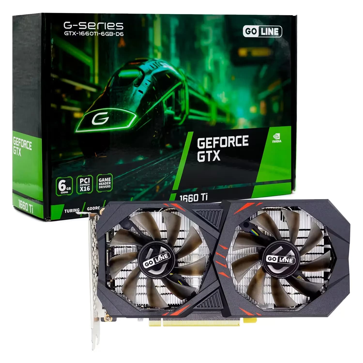 NVIDIA Placa de Vídeo Goline NVIDIA GeForce GTX 1660Ti 6GB GDDR6 - (1 Ano de Garantia)