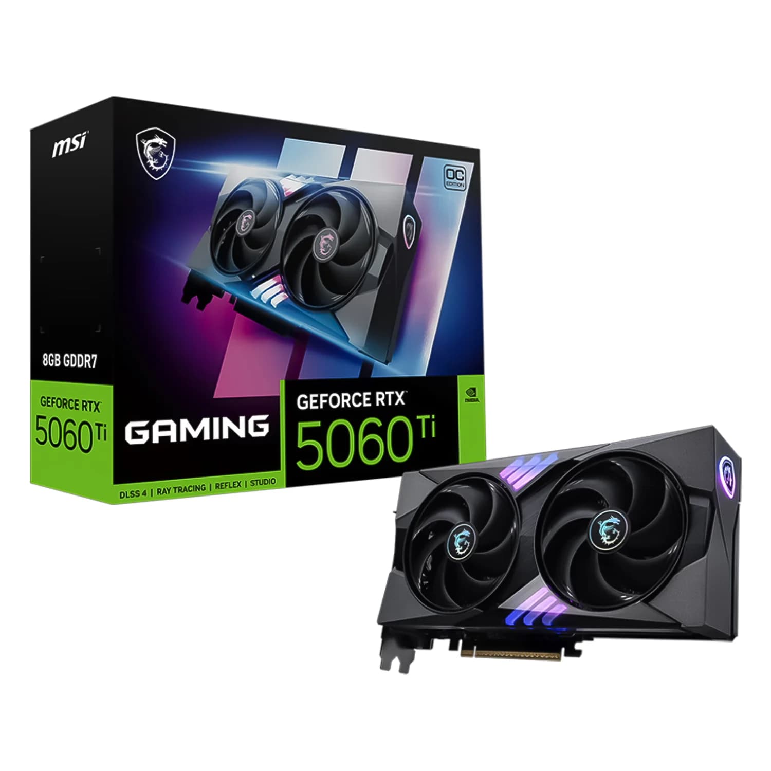 NVIDIA Placa de Vídeo MSI Gaming OC NVIDIA GeForce RTX-5060Ti 8GB GDDR7 - 912-V536