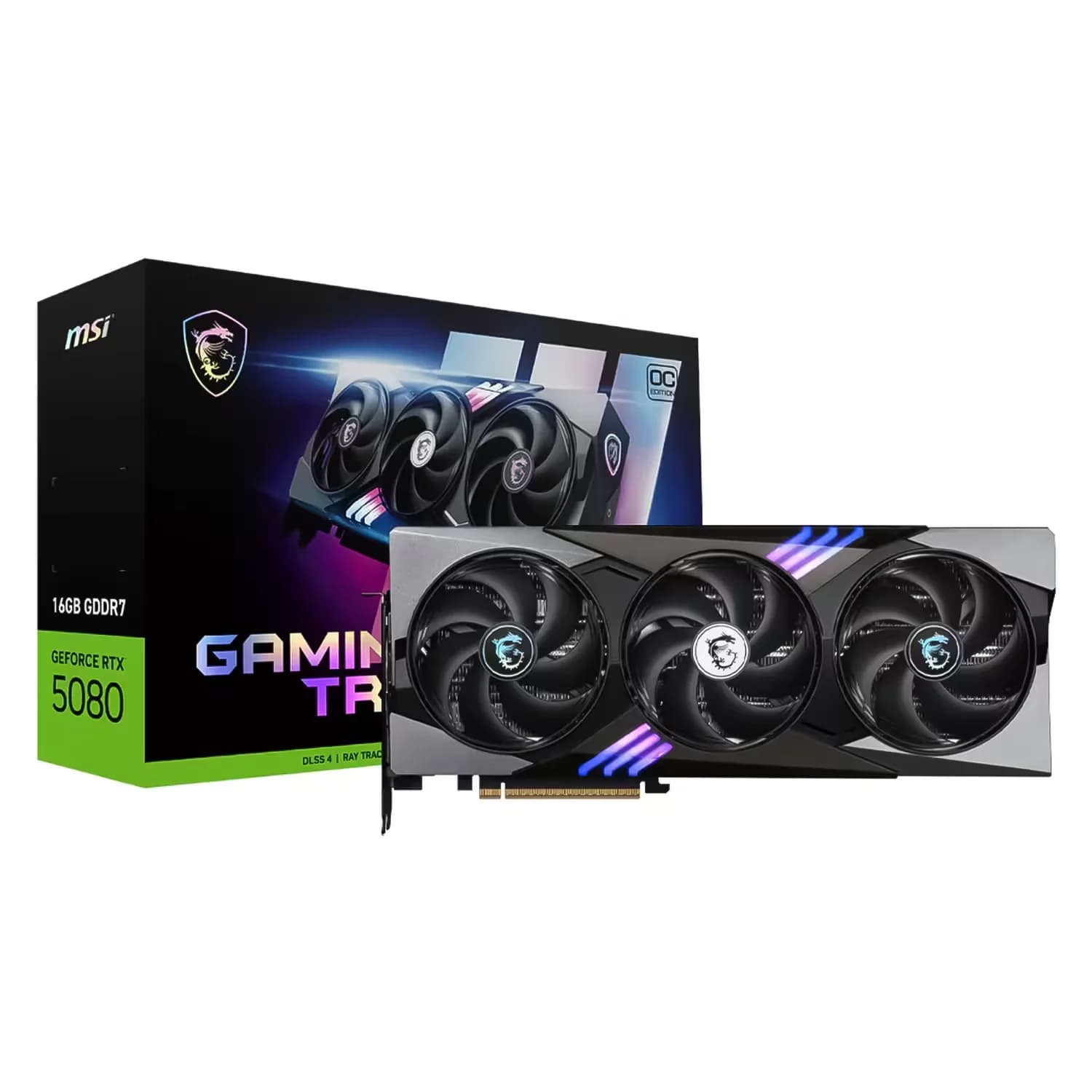 NVIDIA Placa de Vídeo MSI Gaming Trio OC NVIDIA GeForce RTX 5080 16GB GDDR7 - 912-V531