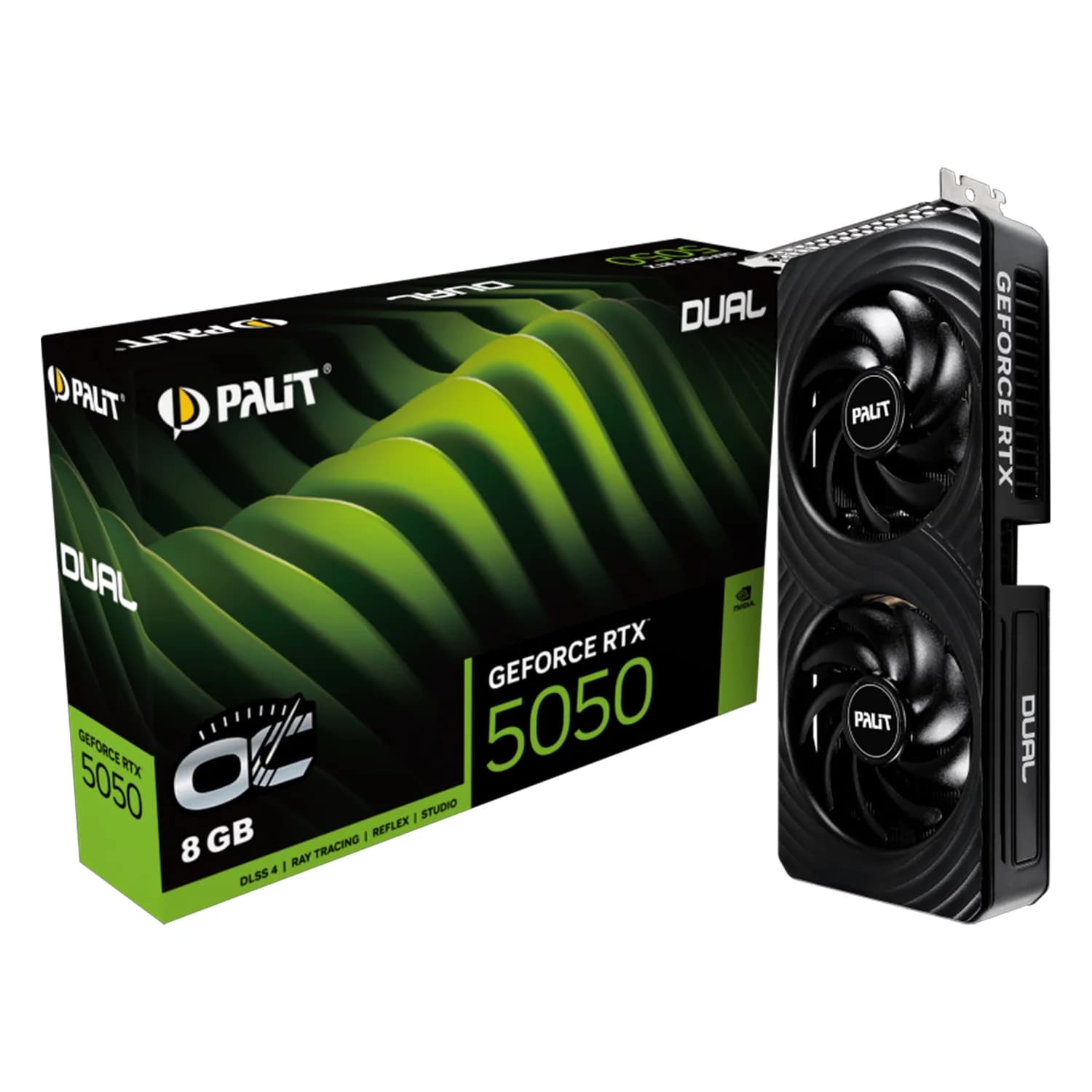 NVIDIA Placa de Vídeo Palit Dual OC NVIDIA GeForce RTX-5050 8GB GDDR6 - NE65050S19P1-GB2070D