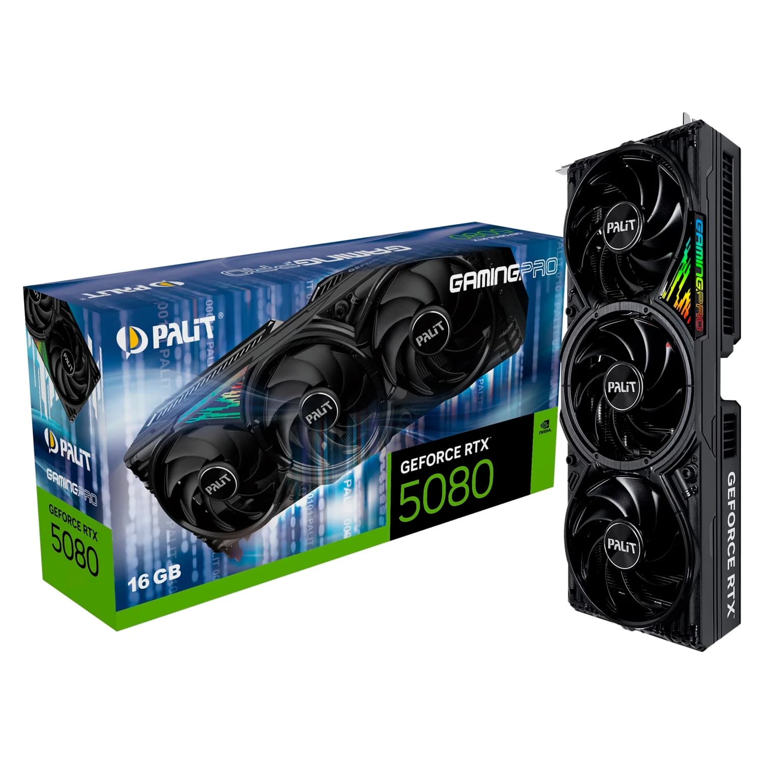 NVIDIA Placa de Vídeo Palit Gaming Pro NVIDIA GeForce RTX 5080 16GB GDDR7 - NE75080019T2-GB2031A