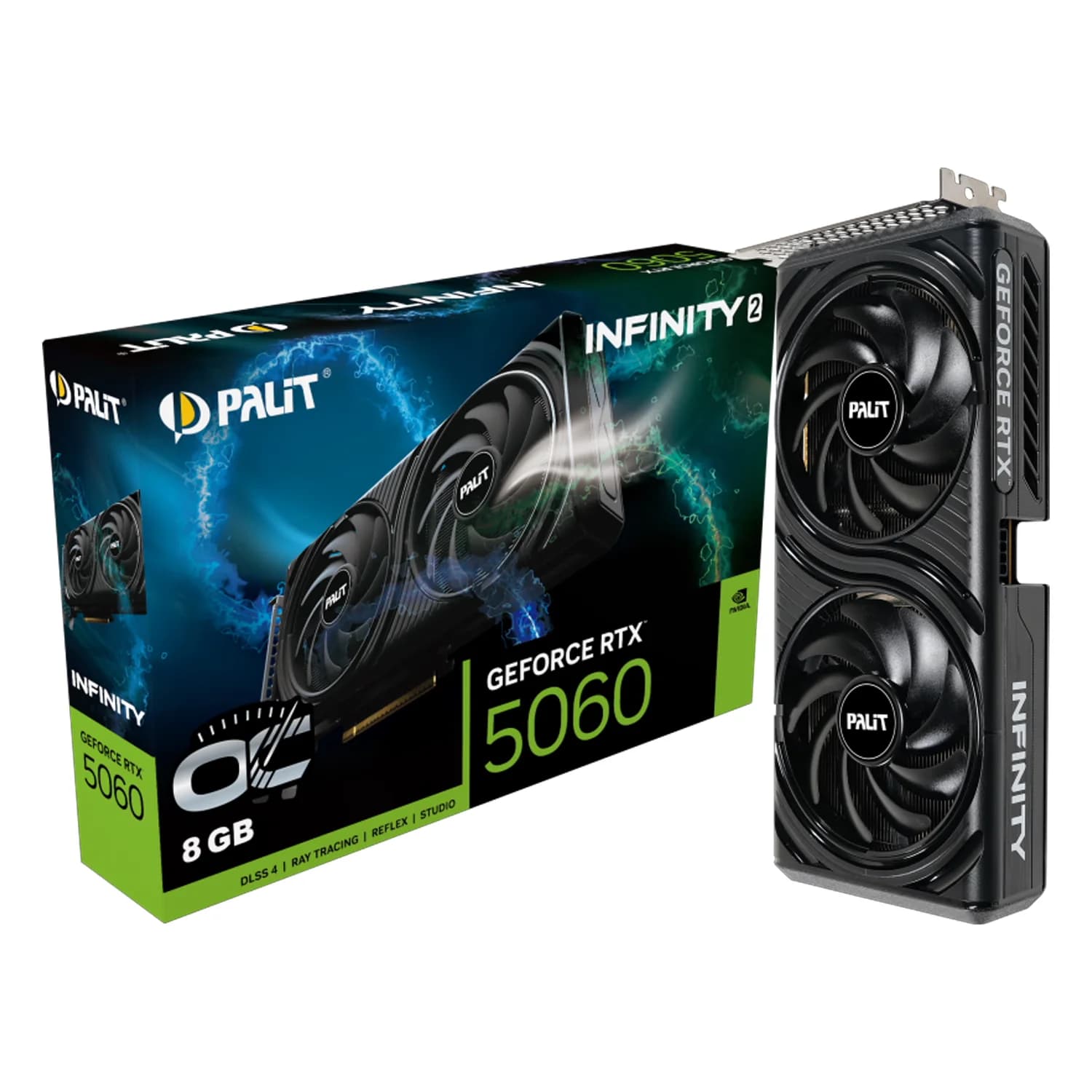 NVIDIA Placa de Vídeo Palit Infinity 2 OC NVIDIA GeForce RTX-5060 8GB GDDR7 - NE75060V19P1-GB2063L