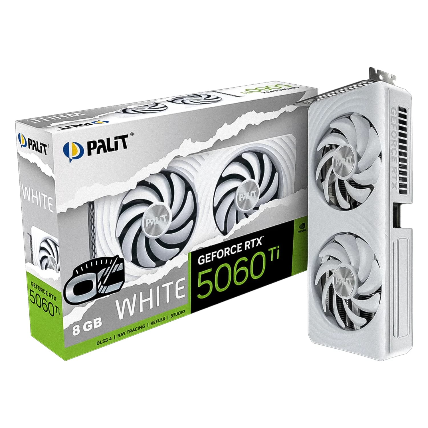 NVIDIA Placa de Vídeo Palit White OC NVIDIA GeForce RTX-5060Ti 8GB GDDR7 - NE7506TU19P1-GB2062M