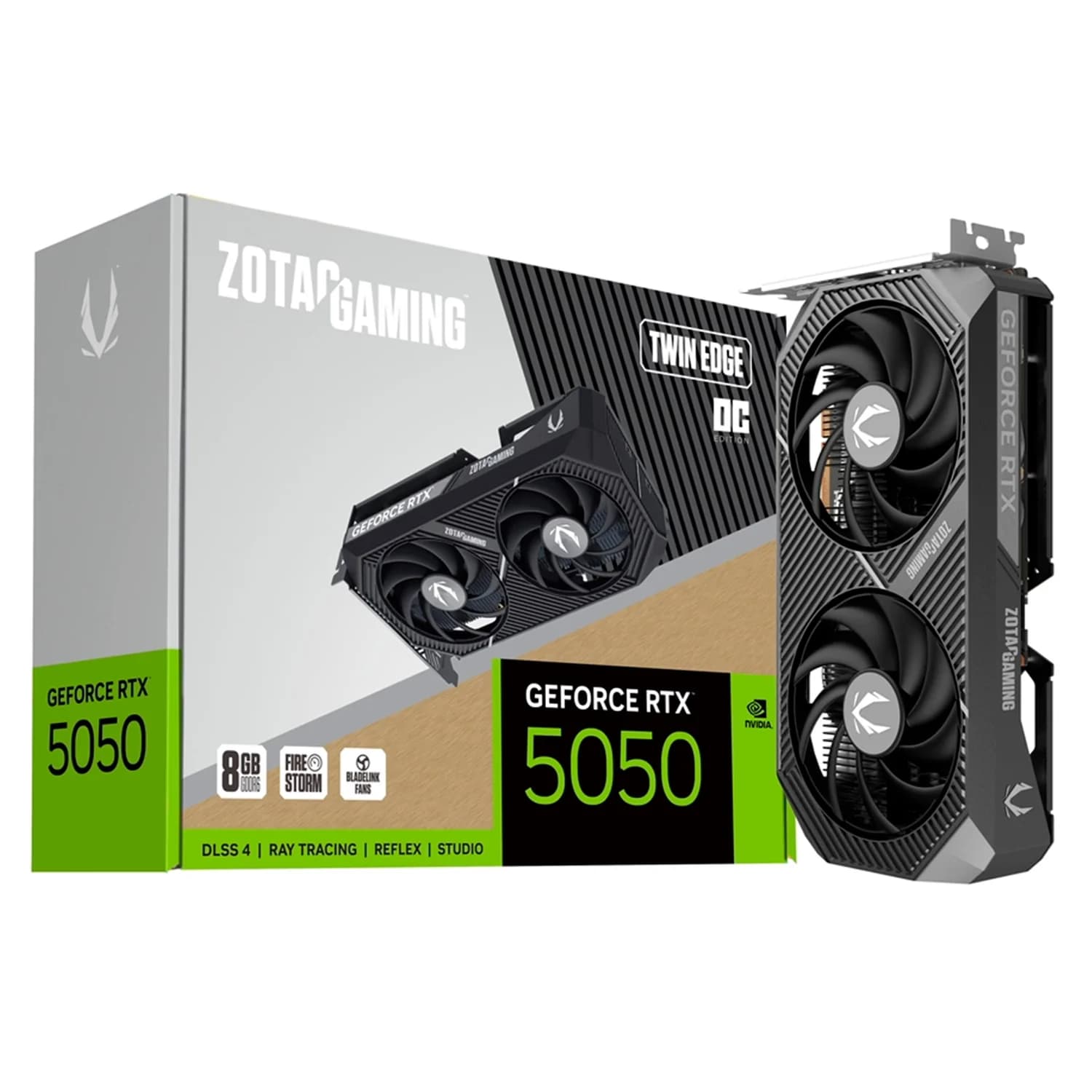 NVIDIA Placa de Vídeo Zotac Gaming Twin Edge OC NVIDIA GeForce RTX-5050 8GB GDDR6 - ZT-B50500H-10M