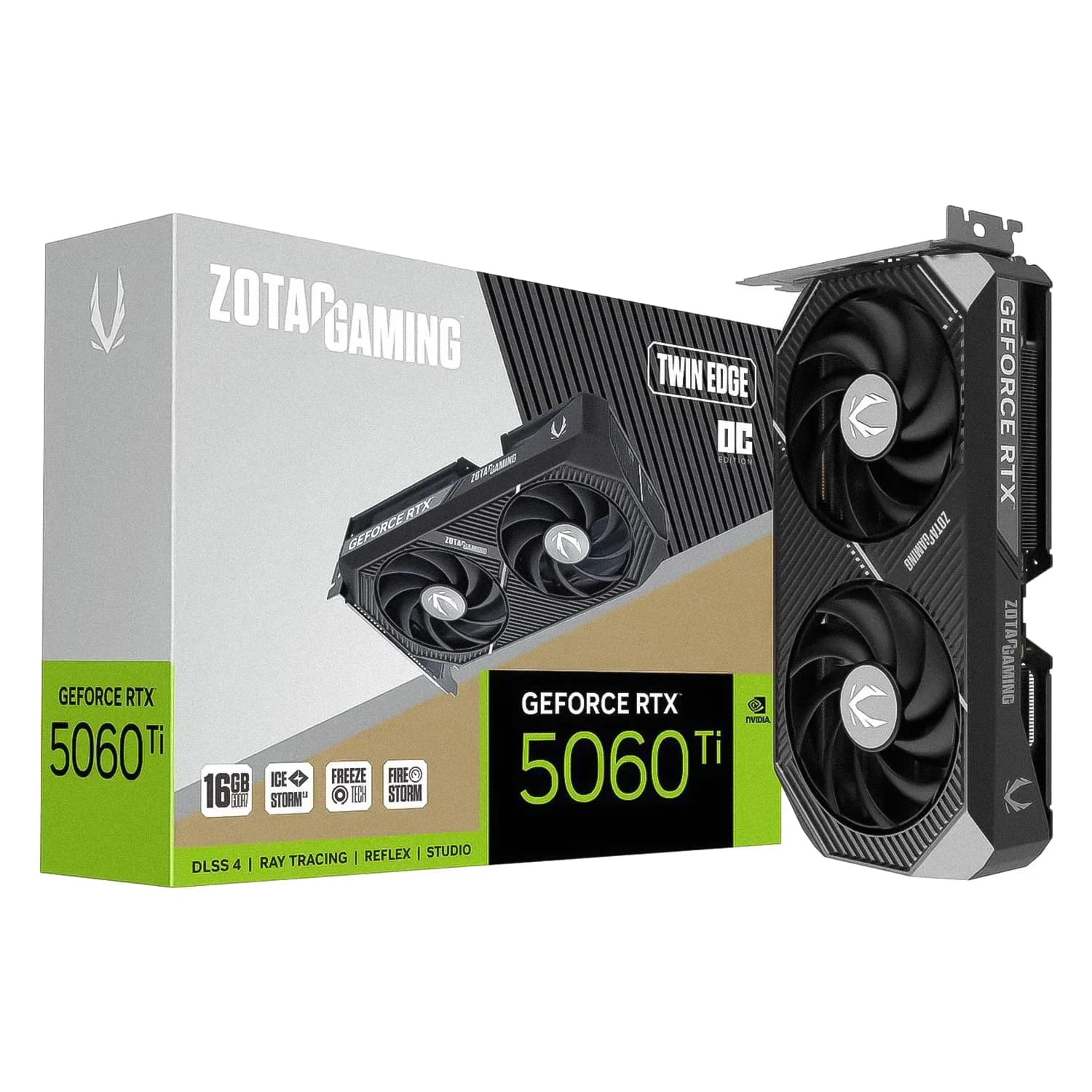NVIDIA Placa de Vídeo Zotac Twin Edge OC NVIDIA GeForce RTX-5060Ti 16GB GDDR7 - ZT-B50620H-10M
