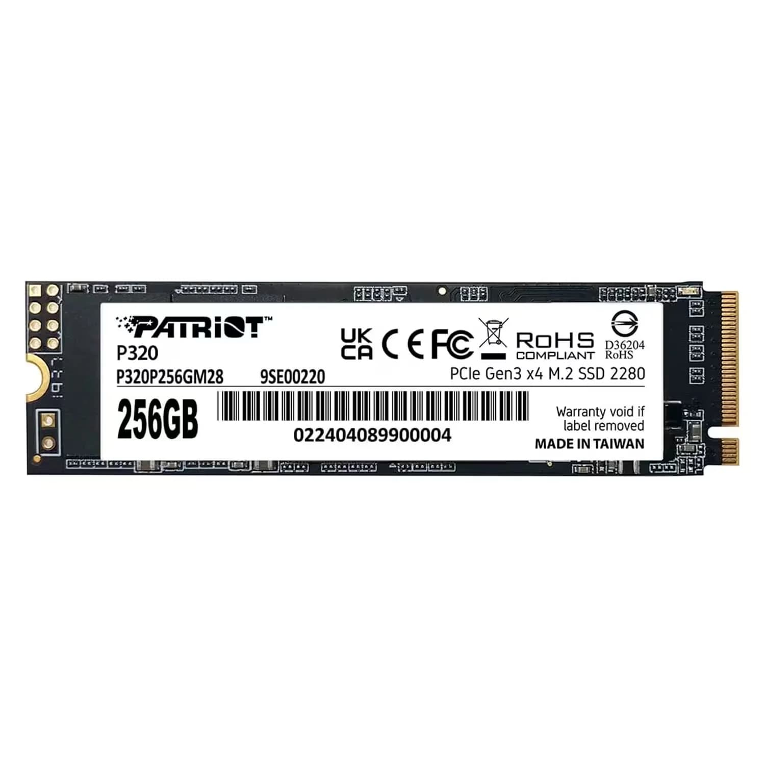 Acessório · Patriot SSD M.2 Patriot 256GB NVMe PCIe Gen 3 - P320P256GM28
