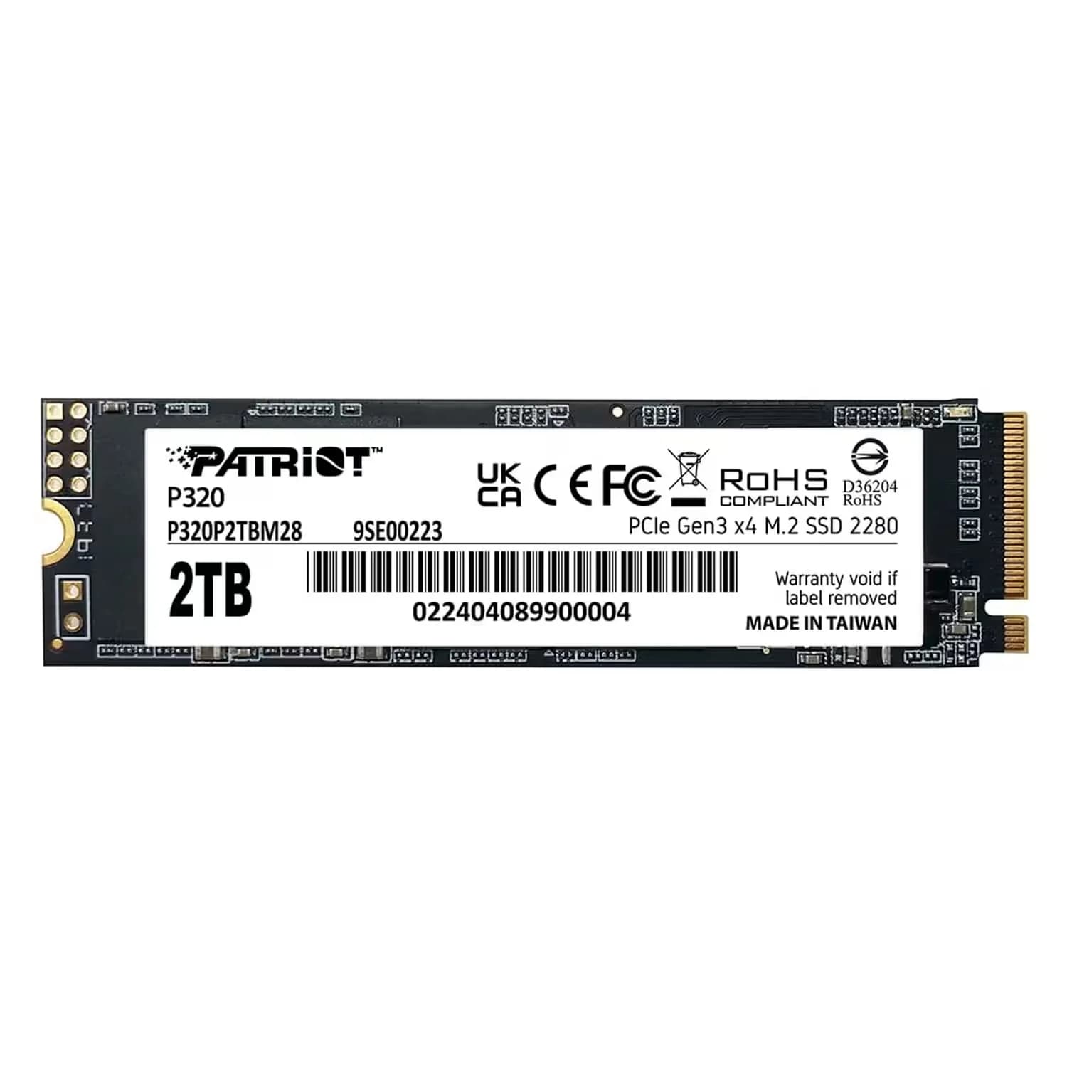 Acessório · Patriot SSD M.2 Patriot 2TB NVMe PCIe Gen 3 - P320P2TBM28