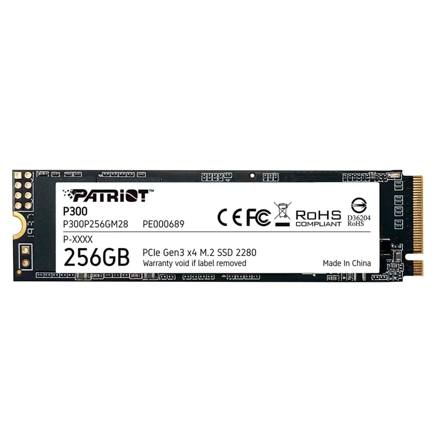 Acessório · Patriot SSD M.2 Patriot P300 256GB NVMe PCIe Gen3X4 - P300P256GM28