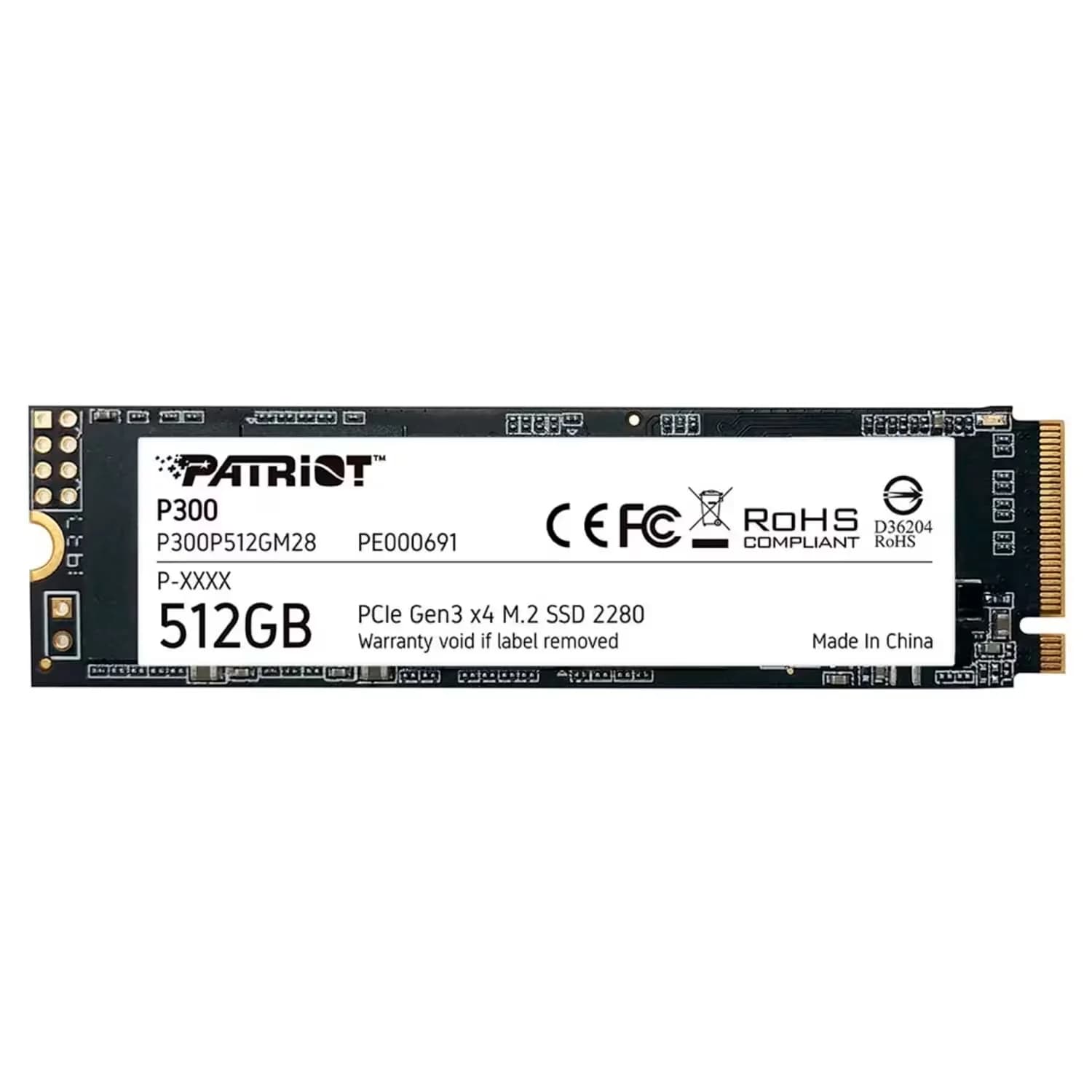 Acessório · Patriot SSD M.2 Patriot P300 512GB NVMe PCIe - P300P512GM28