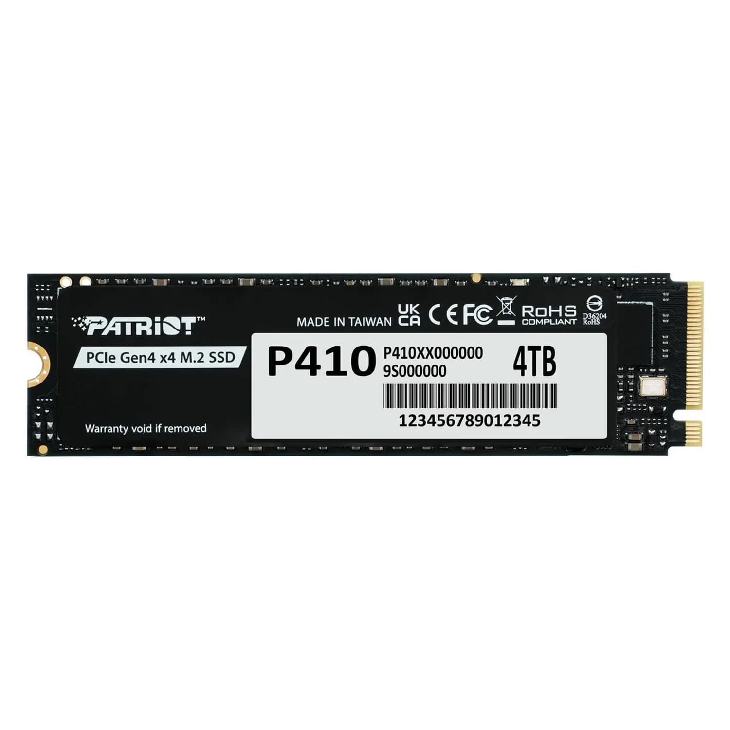 Acessório · Patriot SSD M.2 Patriot P410 4TB NVMe PCIe Gen4 - P410P4TBM28H