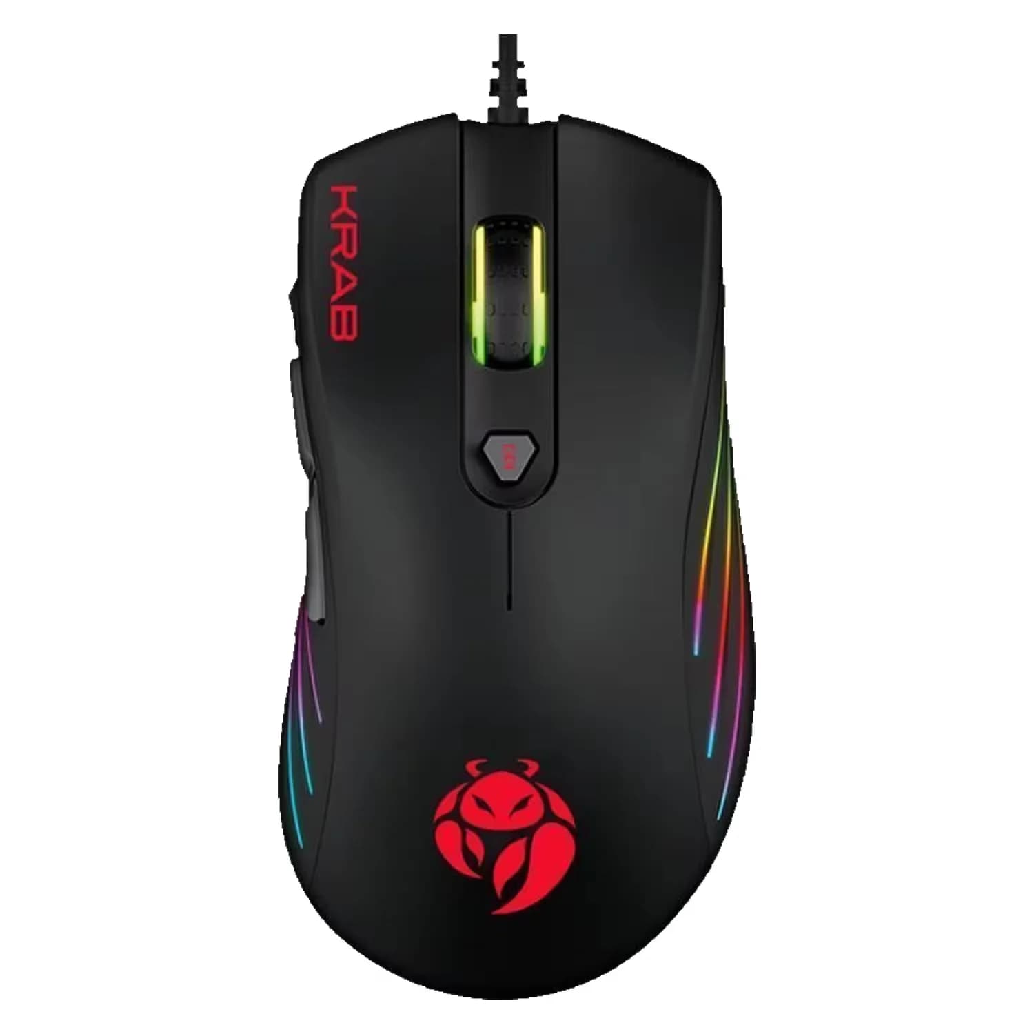 Quanta Mouse Gamer Krab Specter KBGMR20 RGB com Fio 10000DPI - Preto