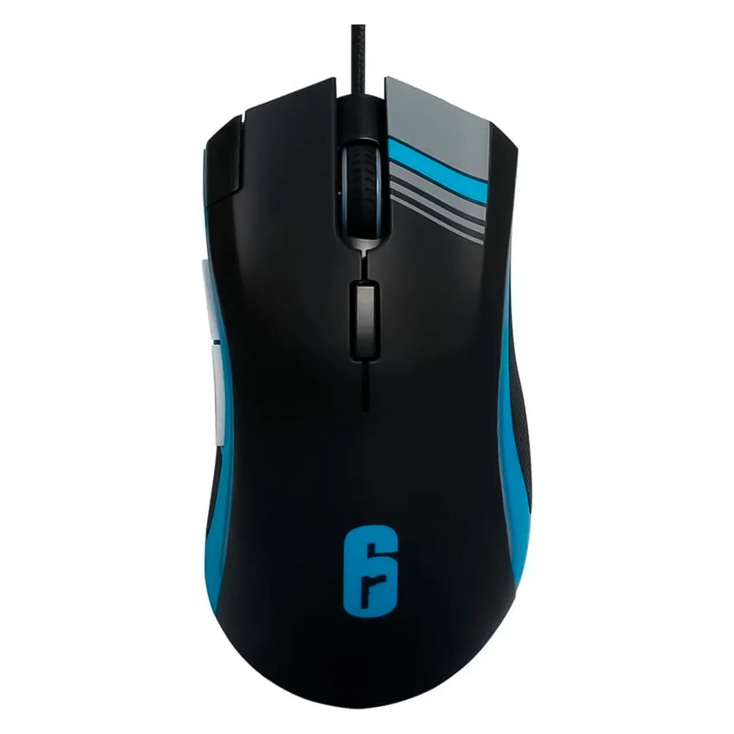 Rainbow-6-Siege Mouse Gamer Checkpoint MX-200 R6-MS-1000 1000 DPI Com Fio RGB - Preto