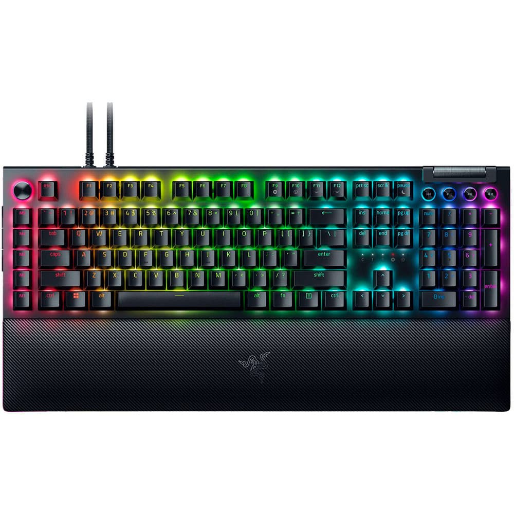 Razer Teclado Gamer Mecânico USB Razer BlackWidow V4 Pro RGB - Preto RZ03-04680200-R3U1 - Roma Shopping - Seu Destino para Compras no Paraguai
