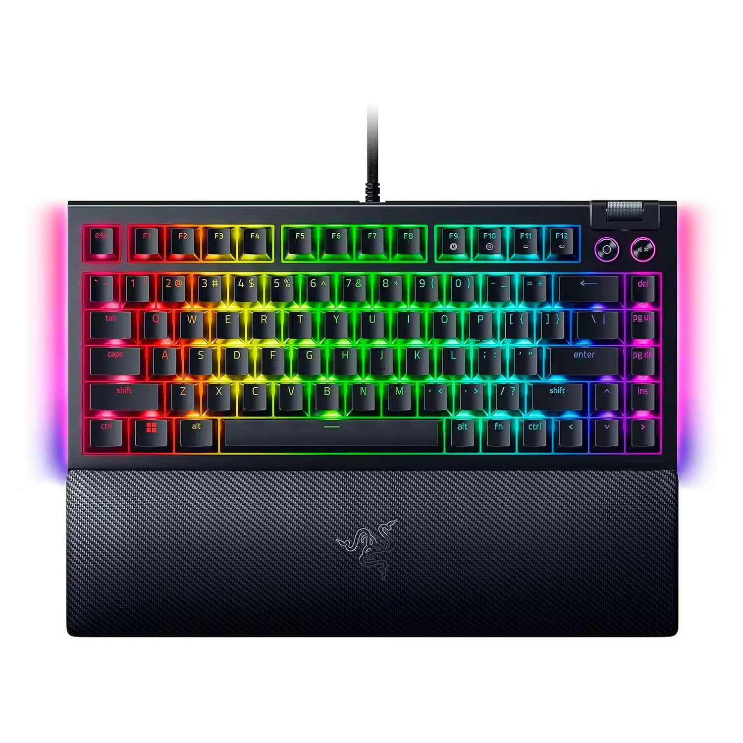 Razer Teclado Gamer Razer Blackwidow V4 RZ03-05000200-R3U1 RGB Switch Hotswap Layout 75% USB - Preto