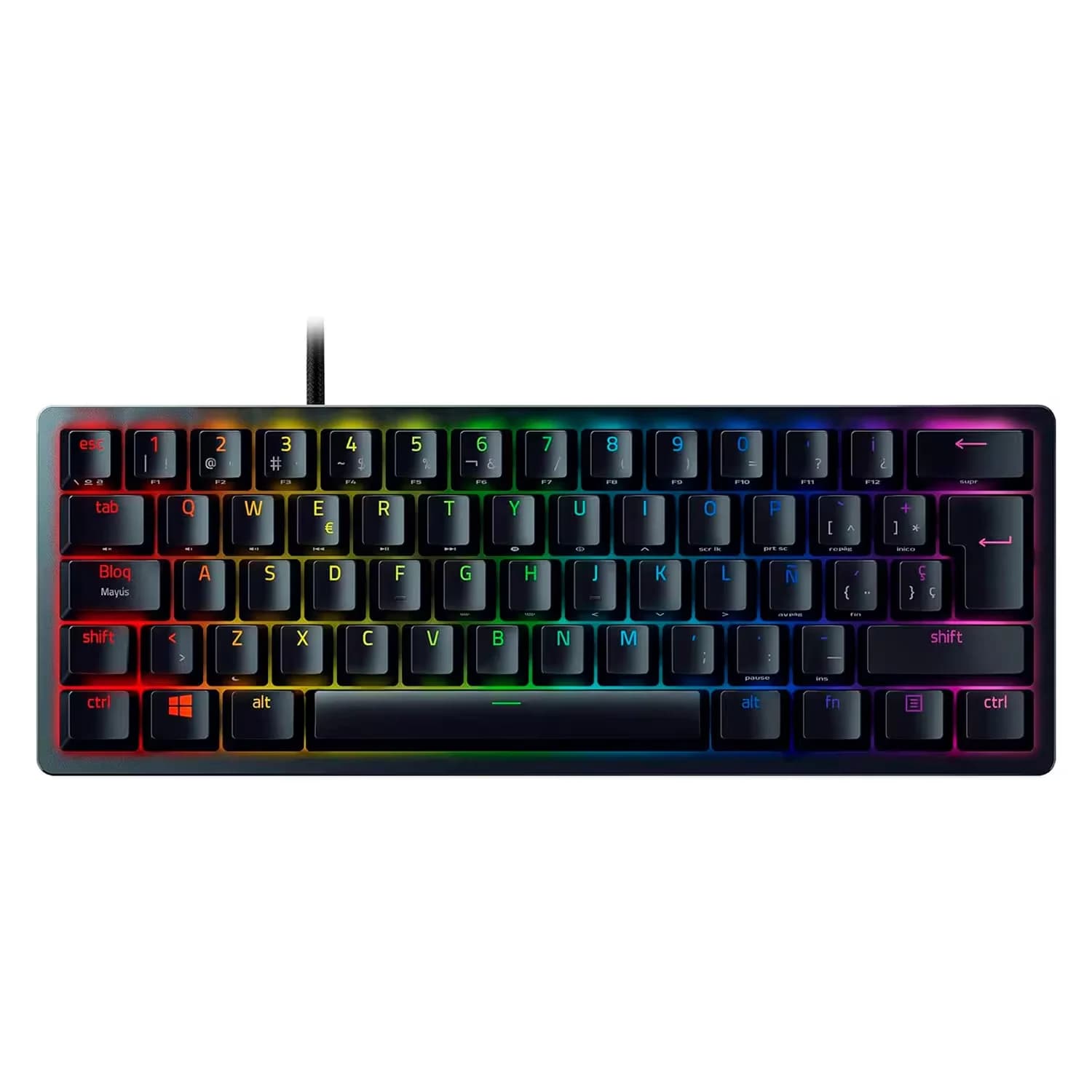 Razer Teclado Gamer Razer Huntsman Mini RZ03-03392900-R311 Switch Purple Layout 60% - Preto