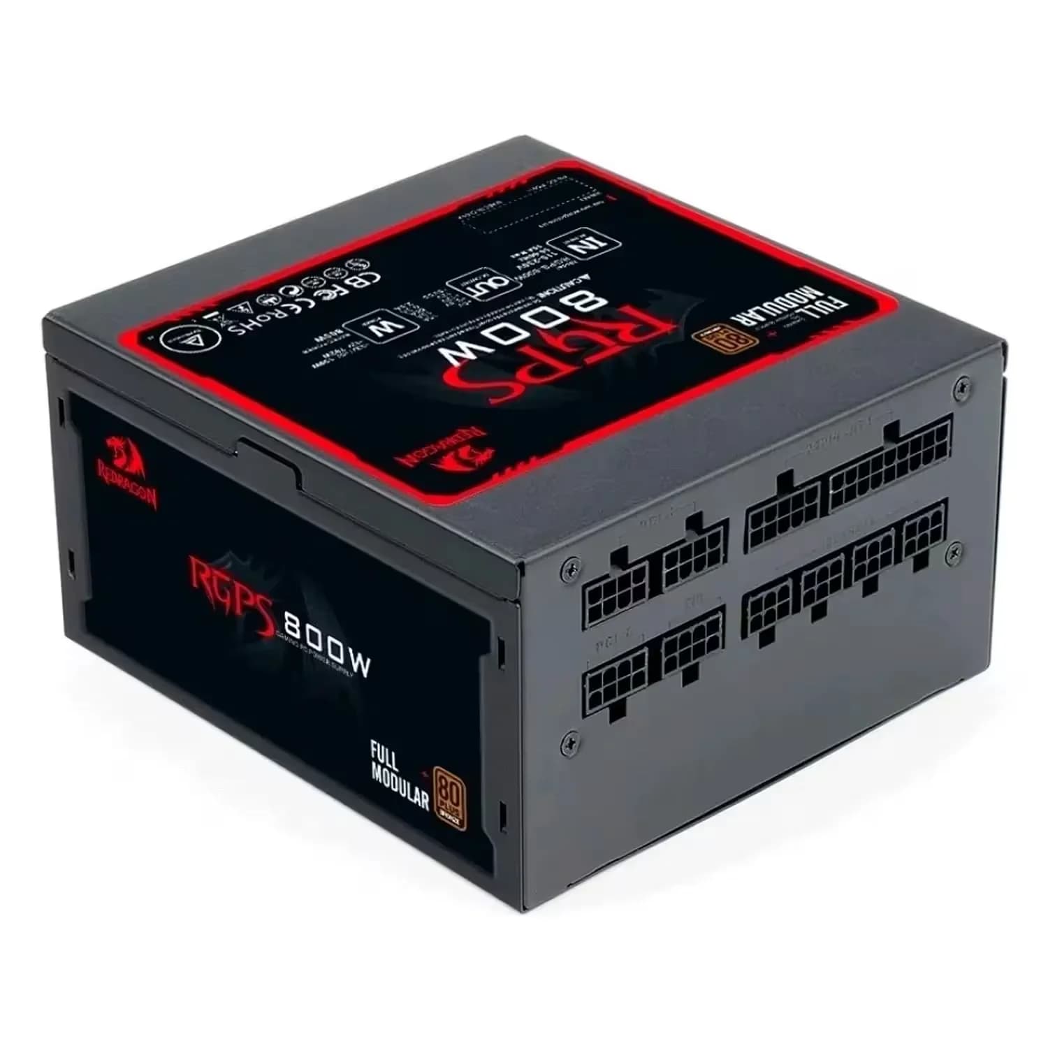 Redragon Fonte Redragon GC-PS011 ATX 800W 80 Plus Bronze Full Modular - Preto