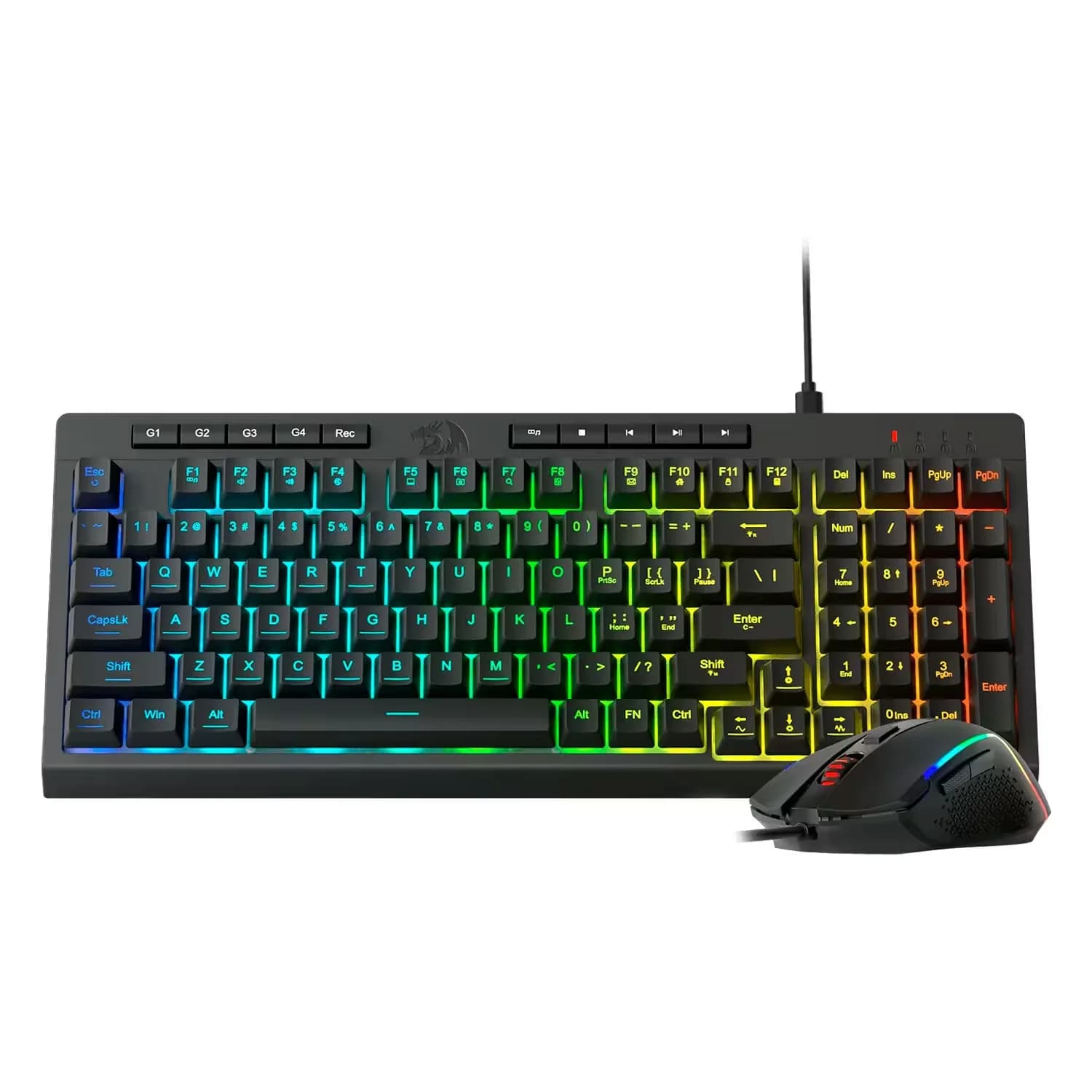 Redragon Kit Gamer Teclado e Mouse Redragon S141 RGB USB - Preto