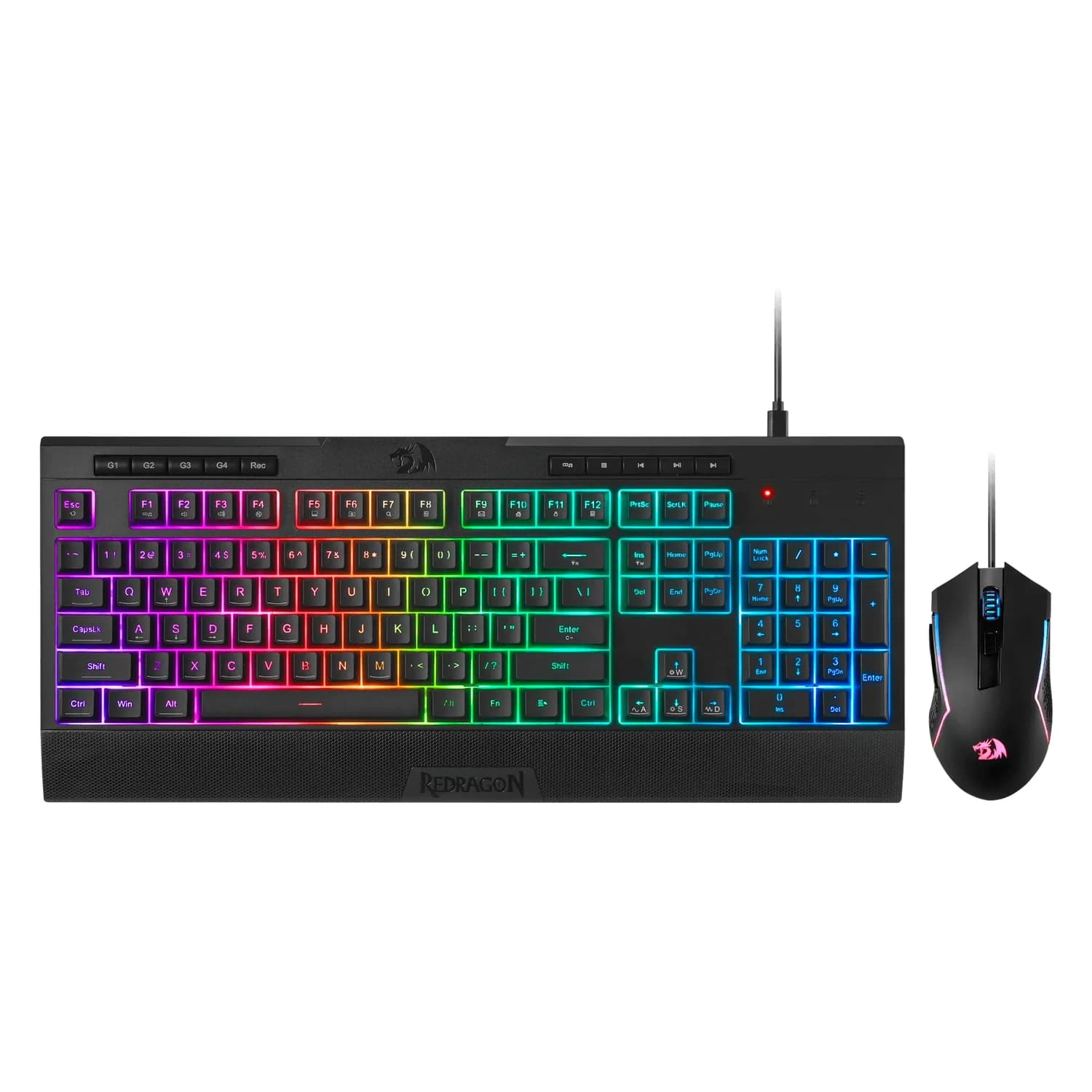 Redragon Kit Gamer Teclado e Mouse Redragon S151 USB RGB - Preto