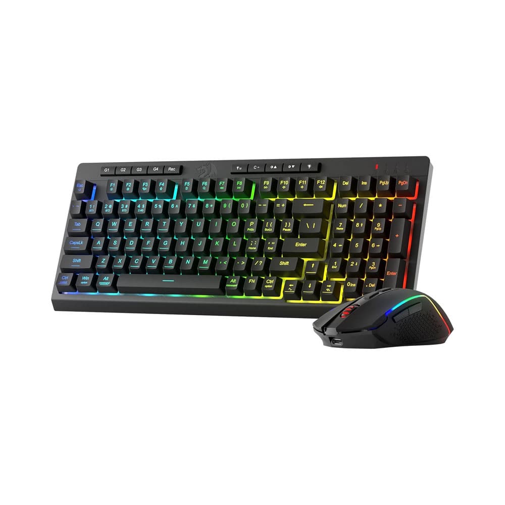 Redragon Kit Teclado + Mouse Redragon S142 Rylo Pro Combo Rgb Negro