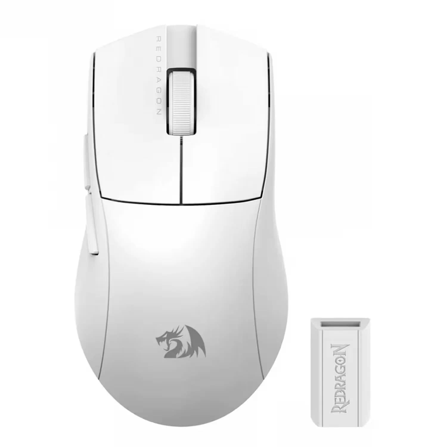 Redragon Mouse Gamer Redragon King Pro M916W-PRO 26000 DPI USB-C - Branco