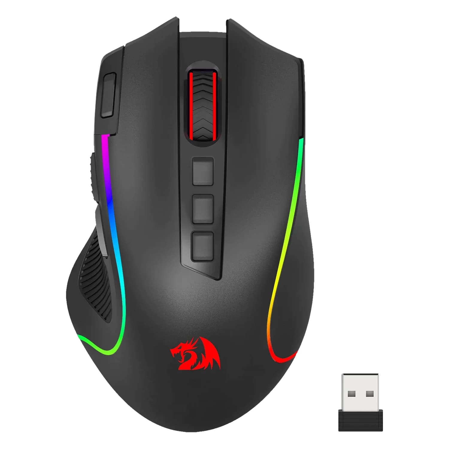 Redragon Mouse Gamer Redragon Predator Pro M612RGB-PRO 8000 DPI Sem Fio - Preto