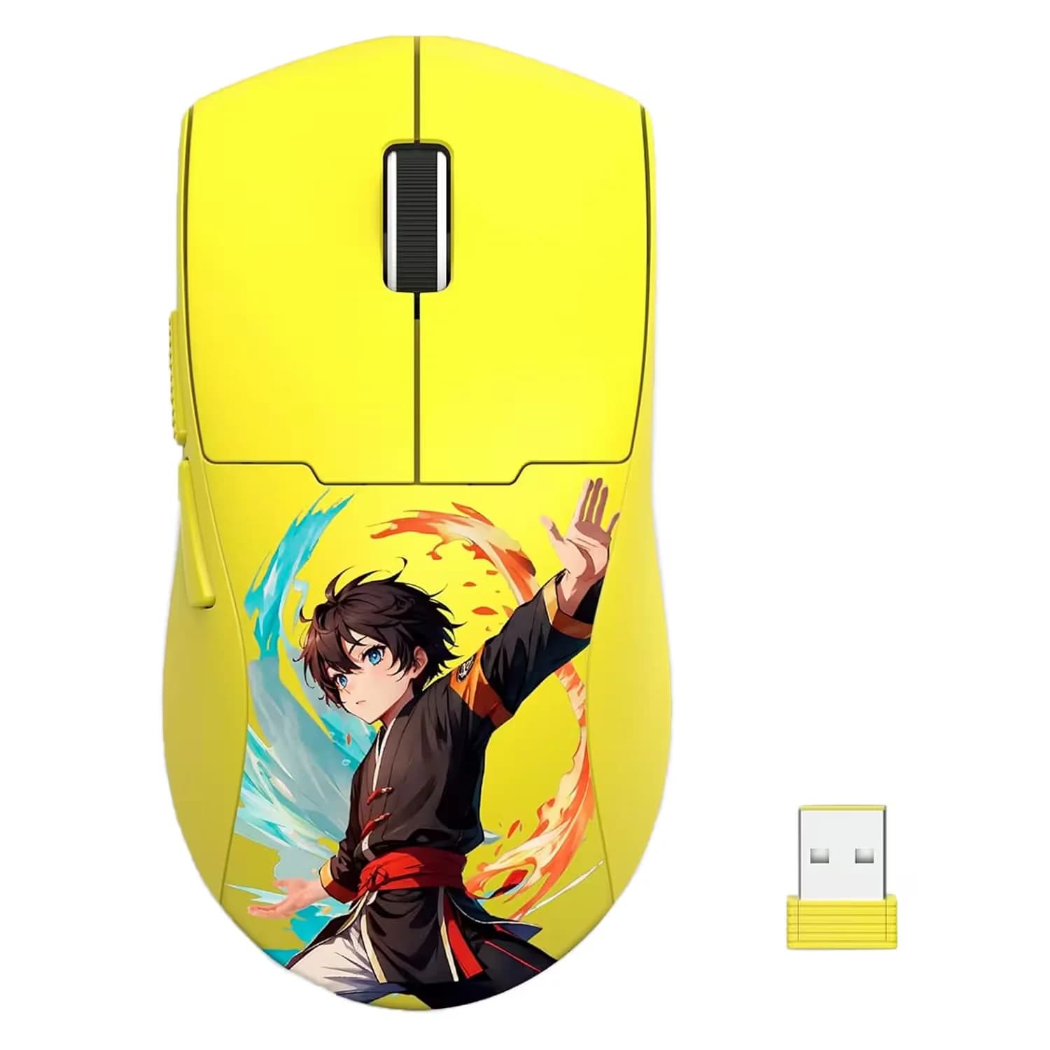 Redragon Mouse Redragon King Max Edition AKB M918AKB Pro 26000 DPI Sem Fio Bluetooth Wireless e Wired - Amarelo